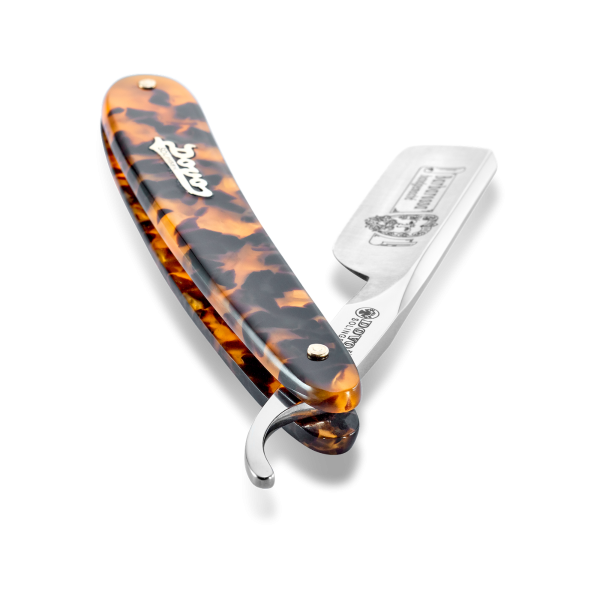 DV-80356, Dovo Straight Razor Barbarossa, 5/8 in., carbon, 1/1 full hollow, Round head - BarberSupplies Canada