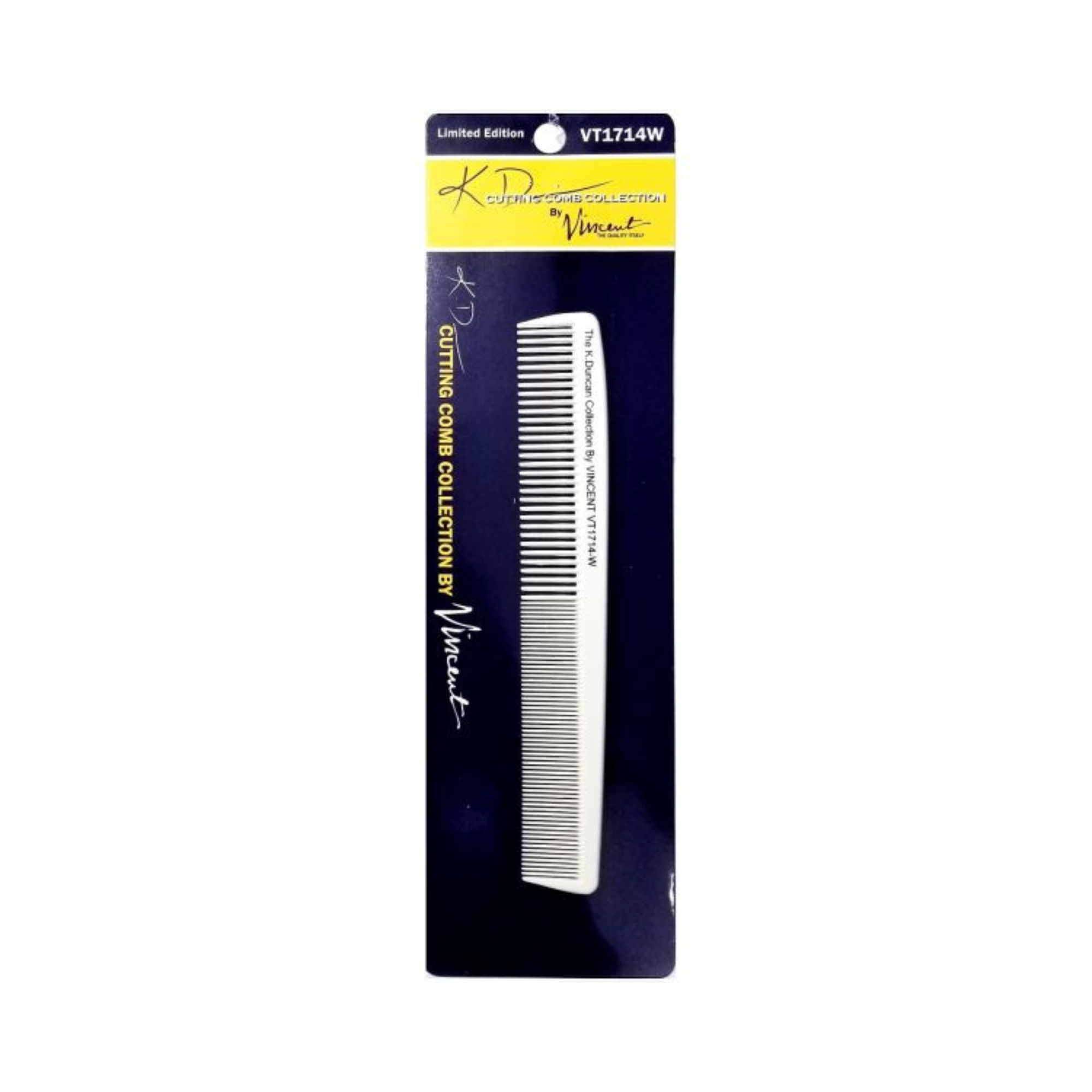 Ceramic White All-Purpose Styling Comb Fine, Medium Coarse - 7.25 in. - BarberSupplies Canada