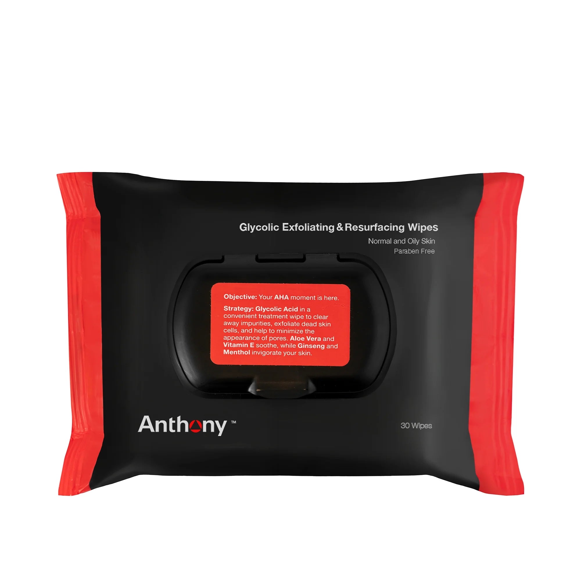 Anthony Glycolic Exfoliating & Resurfacing Wipes 30 Wipes - BarberSupplies Canada