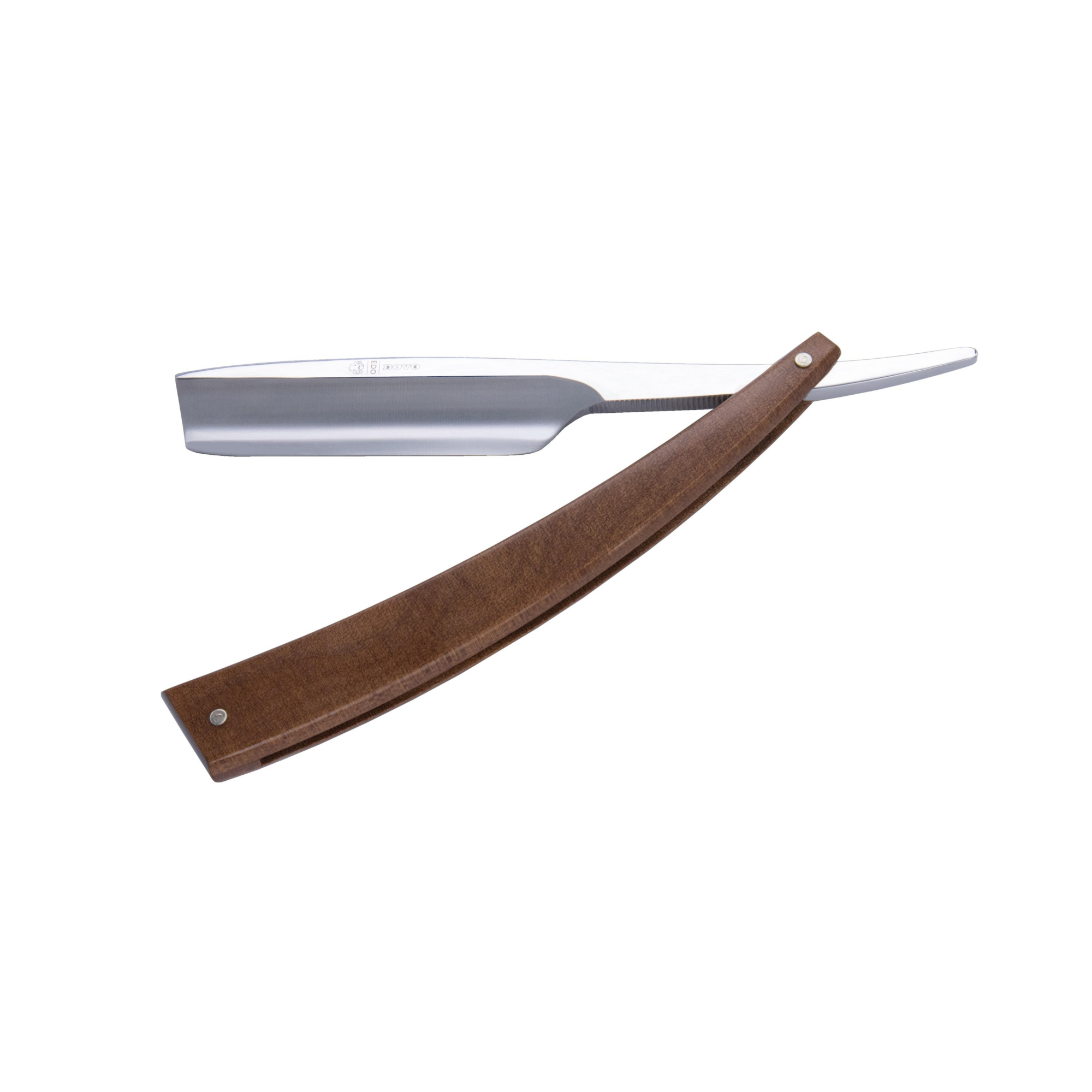 DV-8009143, Dovo Straight Razor EDO, 5/8”, carbon, 1/1 full hollow, Ultra compressed beech wood - BarberSupplies Canada