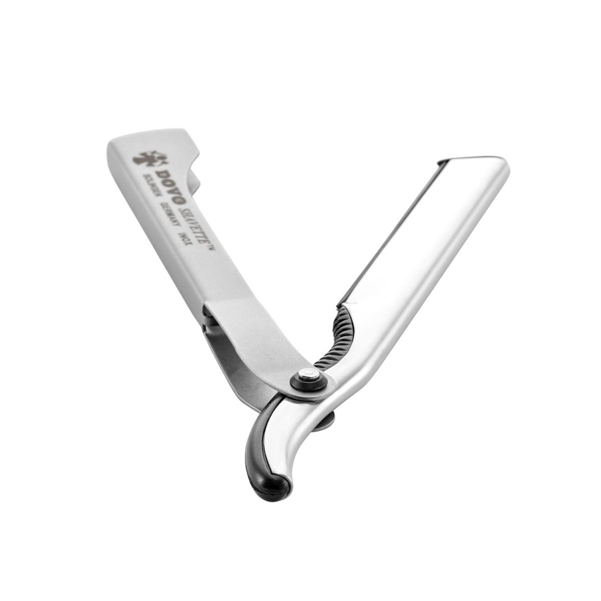 Dovo Shavette Replaceable Blade Straight Razor, Silver Aluminum Handle - BarberSupplies Canada