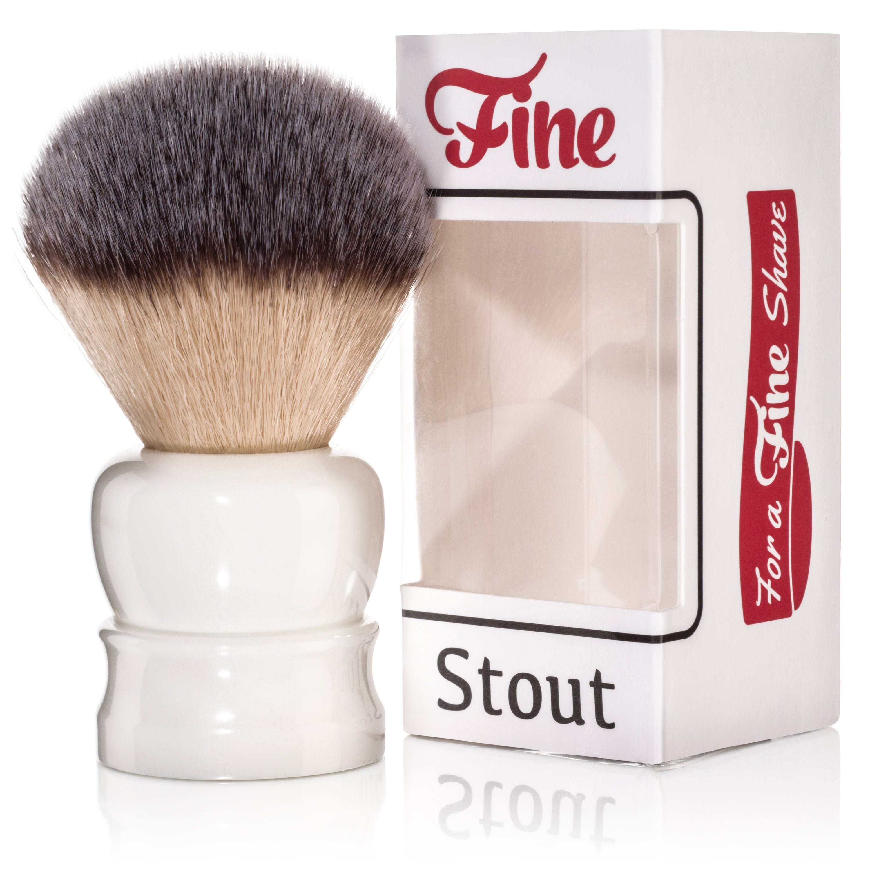 Fine Accoutrements Stout Shaving White Brush - BarberSupplies Canada