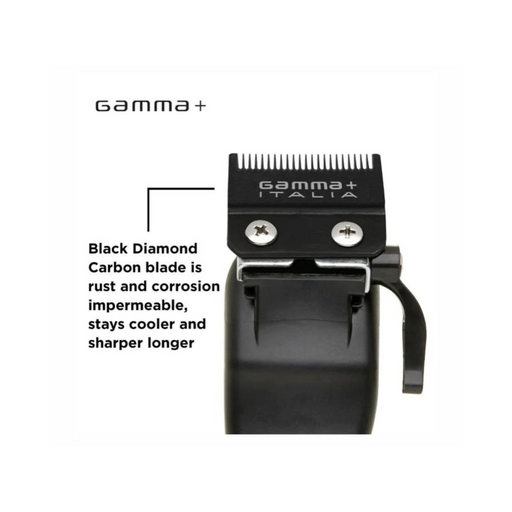 GAMMA+ Fixed Black Diamond Fade Clipper Blade