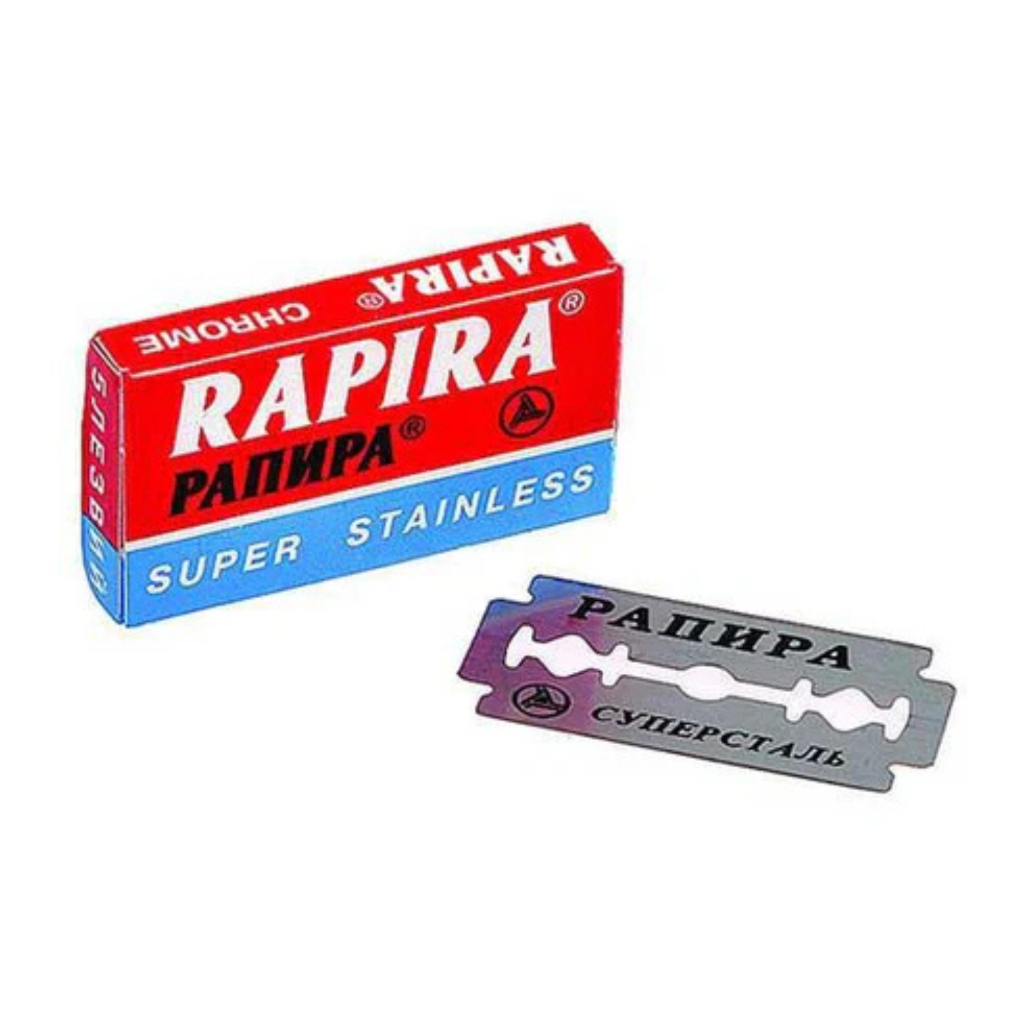 Rapira Double Edge Safety Razor Blades Chrome (5 Blade pack) pack of 20 - BarberSupplies Canada