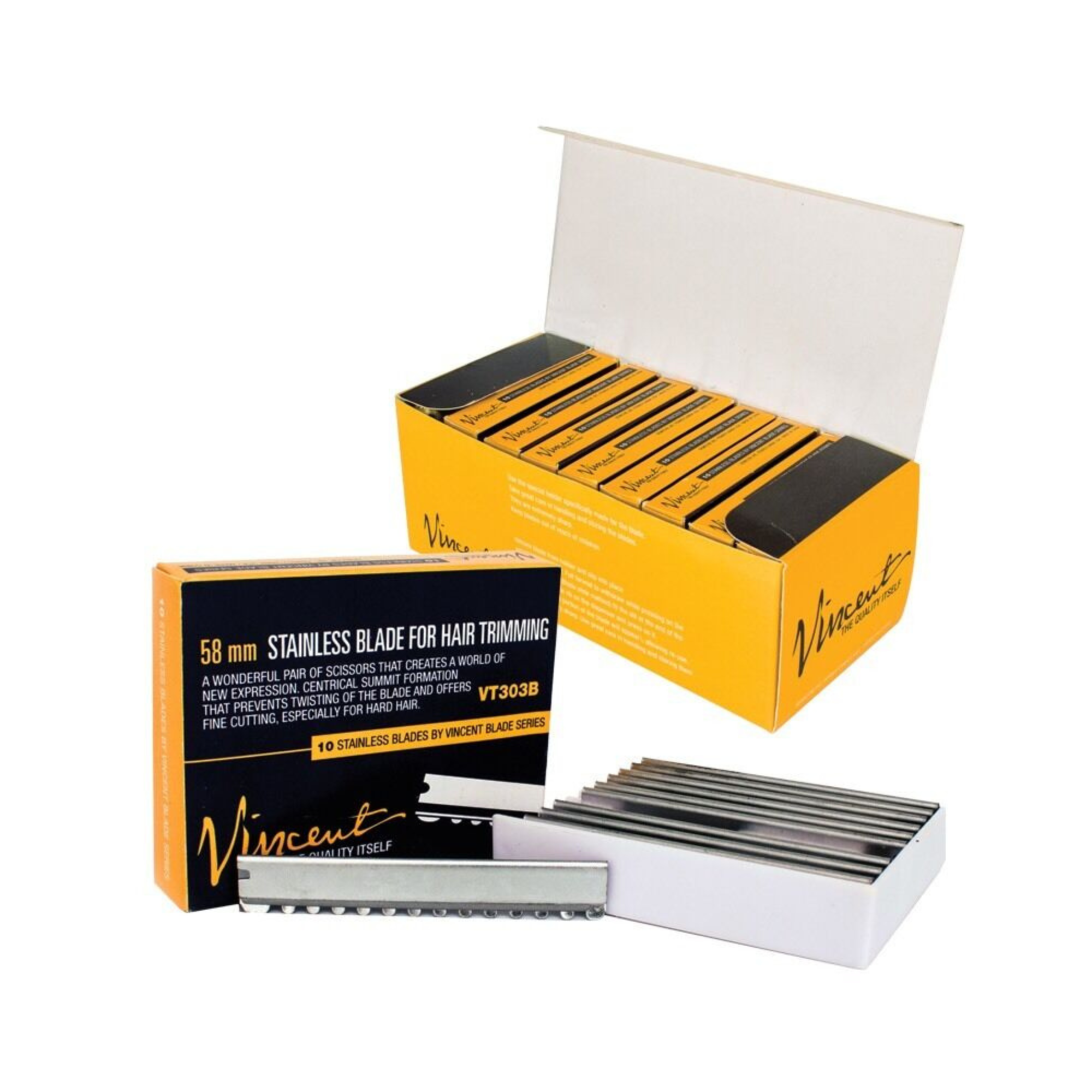 58mm Hair Shaper Blades (100 blades / pack) - BarberSupplies Canada