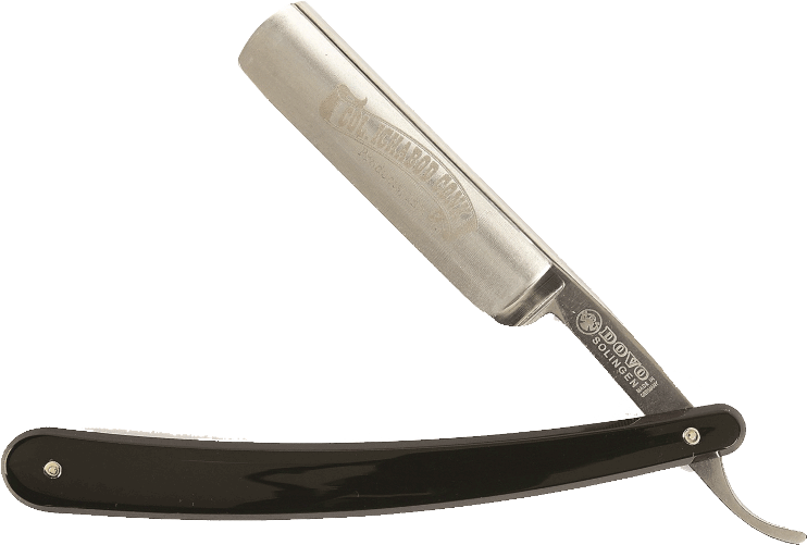 Col. Conk Acrylic Black 6/8" Straight Razor Carbon Steel (Dovo 101681) - Perma Brands Canada