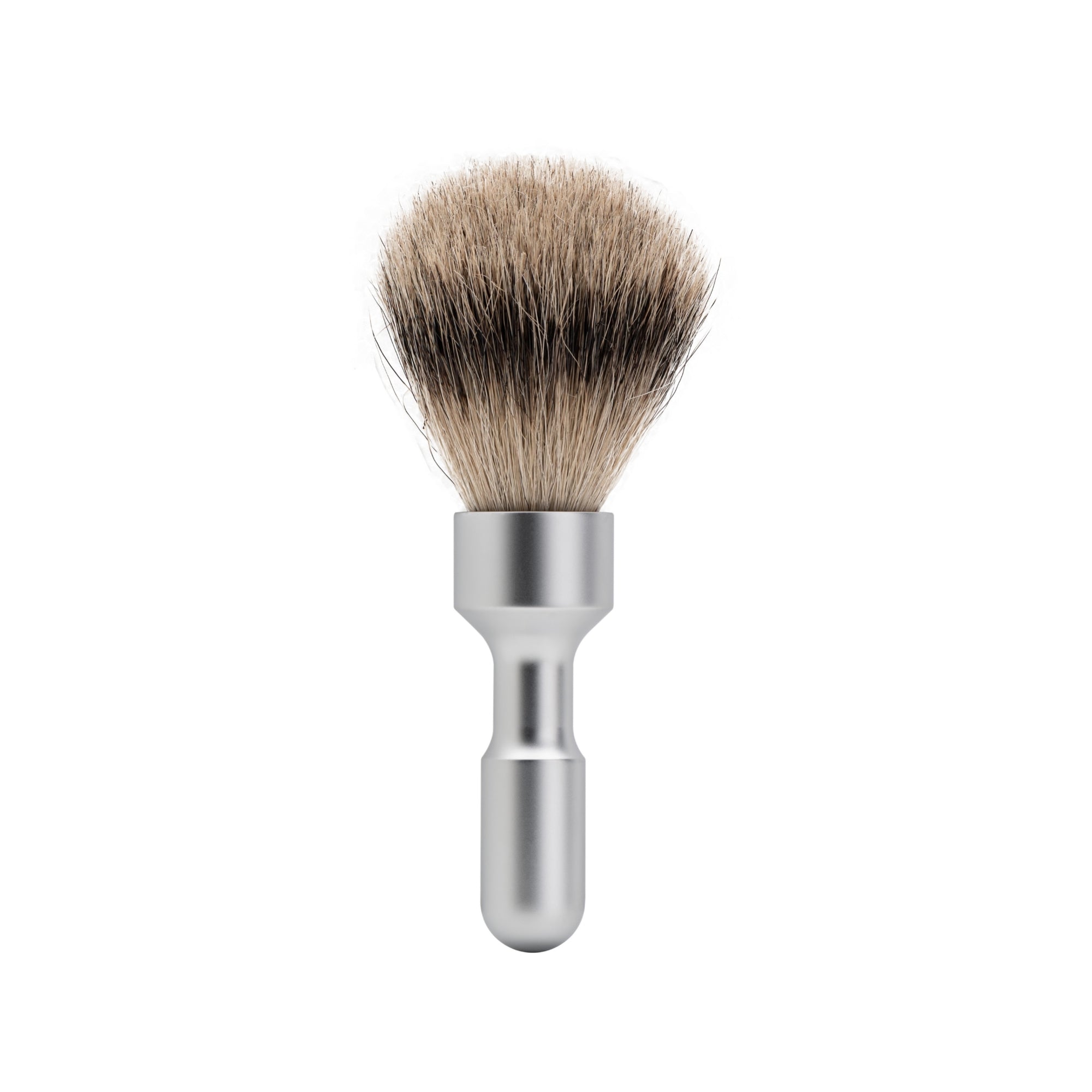 Merkur Shaving Brush, Badger Hair, Silver Tip, Matt Chrome, MK-1700002 - BarberSupplies Canada