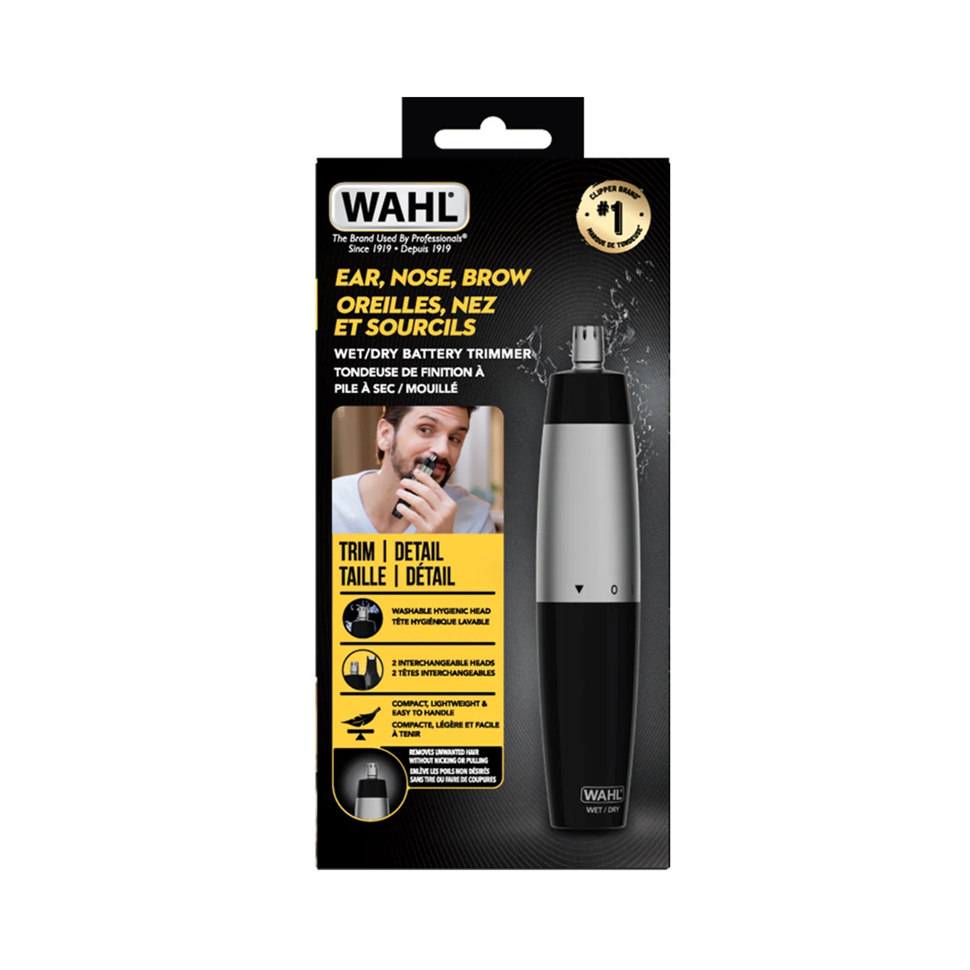 WAHL Wet/Dry Ear, Nose, Brow Trimmer - BarberSupplies Canada