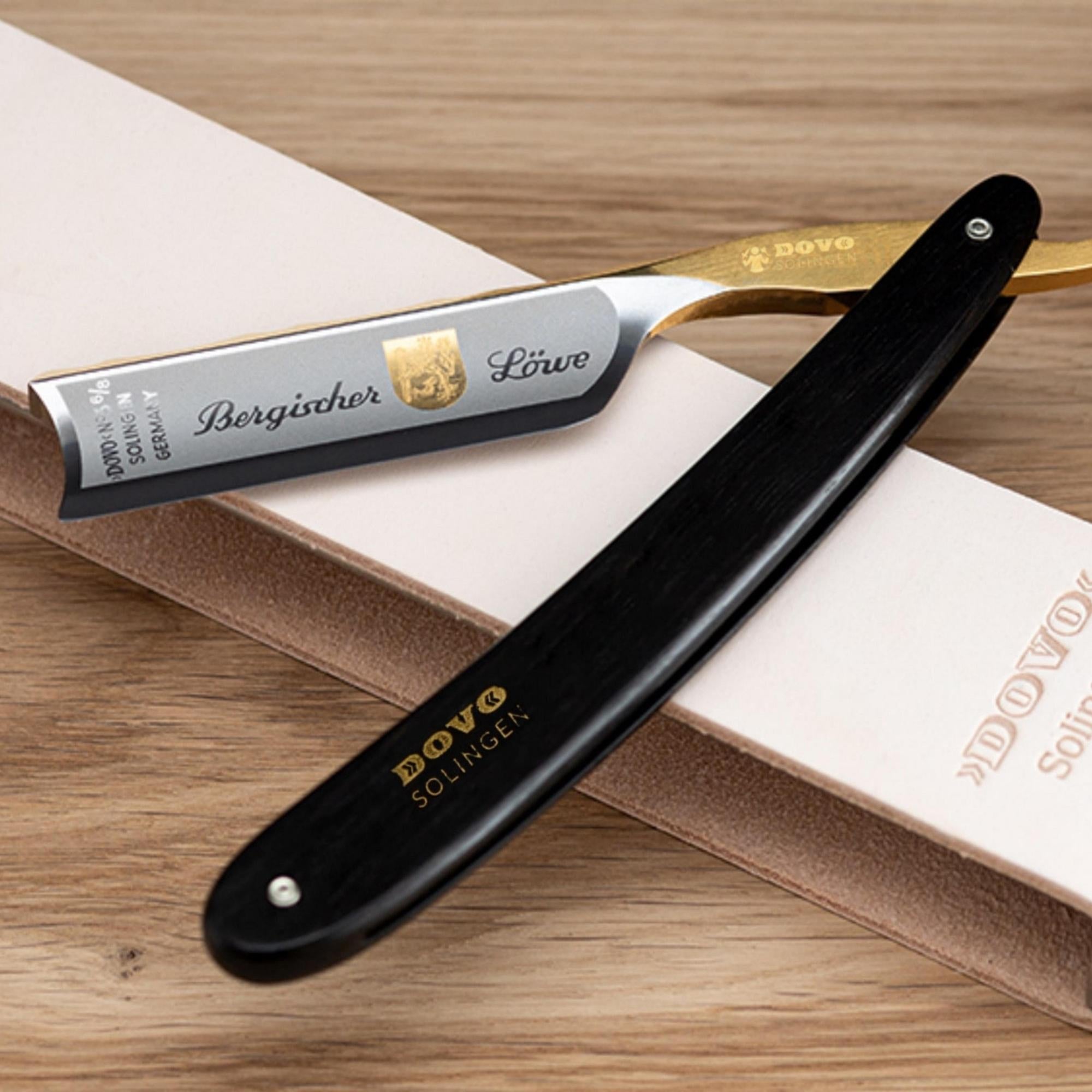 Dovo Straight Razor, Ebony,6/8 - BarberSupplies Canada