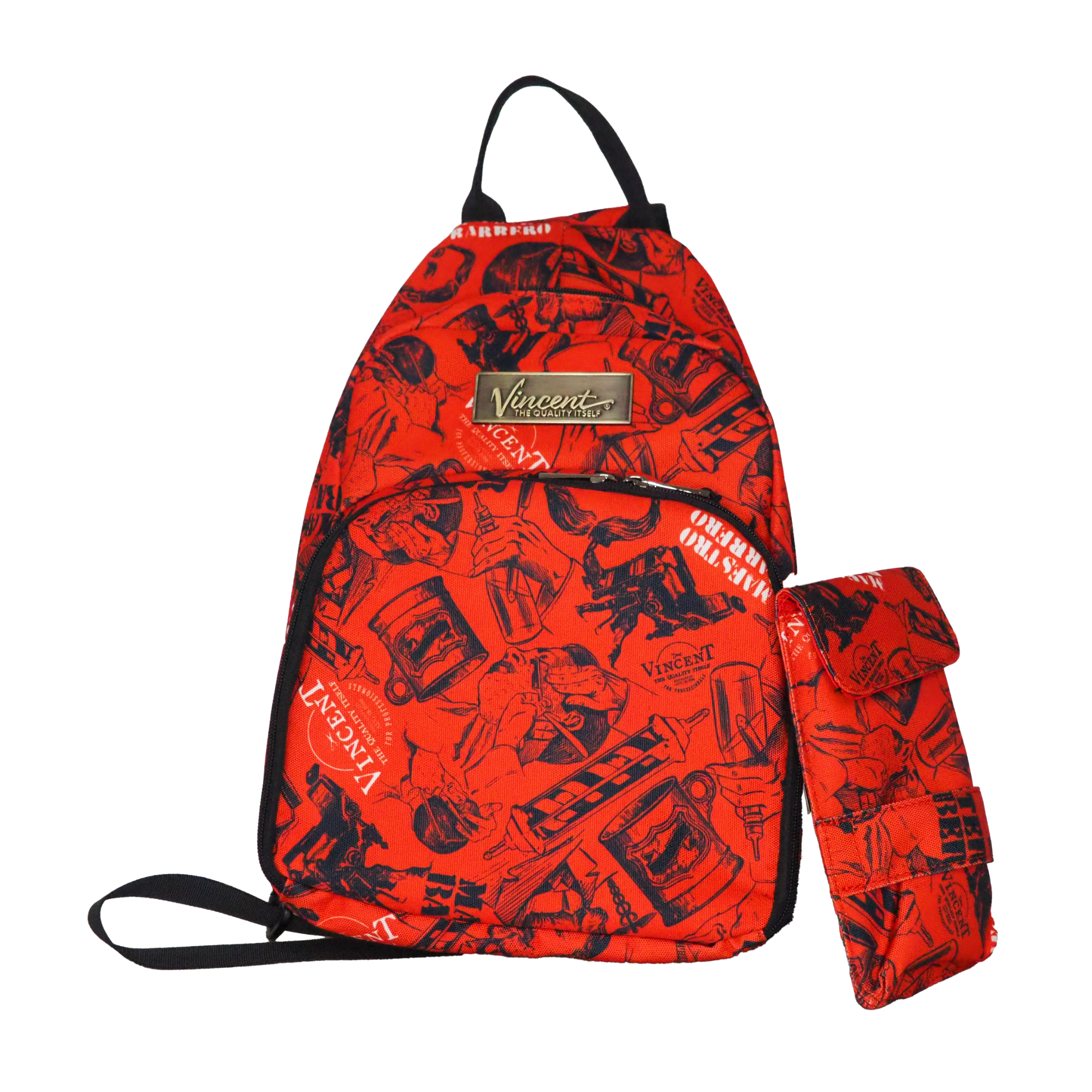Vincent Shoulder Bag 15” x 10” x 4” Red - BarberSupplies Canada