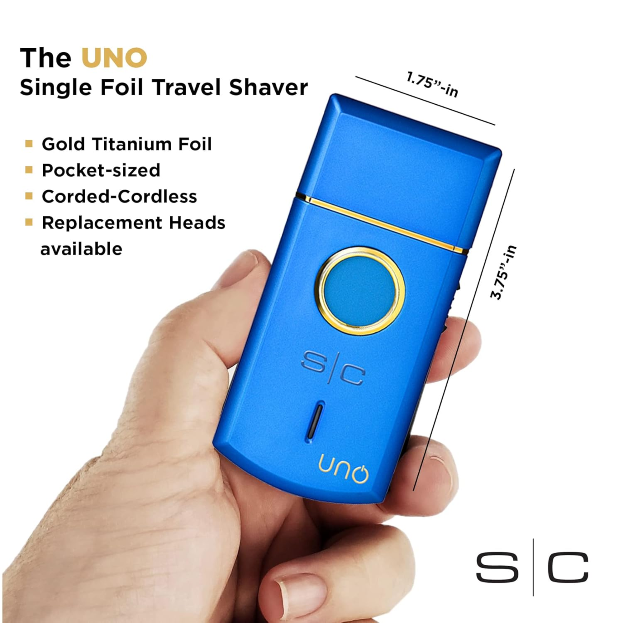 StyleCraft Uno Single Foil Shaver Blue - BarberSupplies Canada
