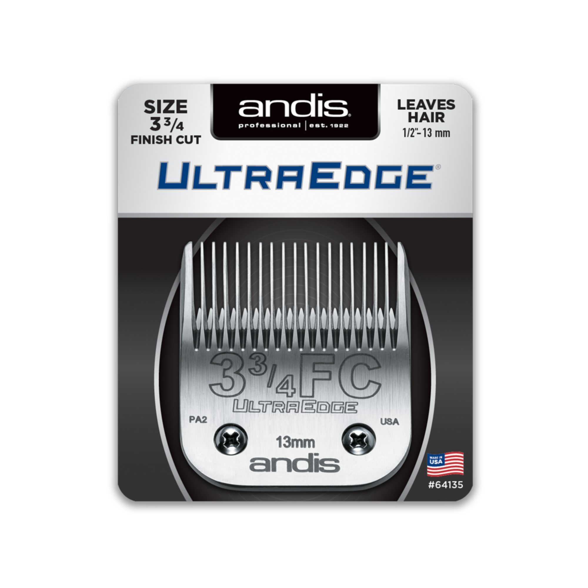 ANDIS Size 3-3/4 Finish Cut - Leaves Hair 1/2 in. - 13 mm - BarberSupplies Canada