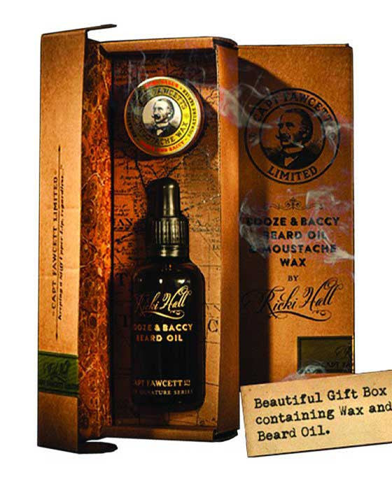 Captain Fawcett's Ricki Hall's Gift Box (Wax & Beard Oil) - BarberSupplies Canada