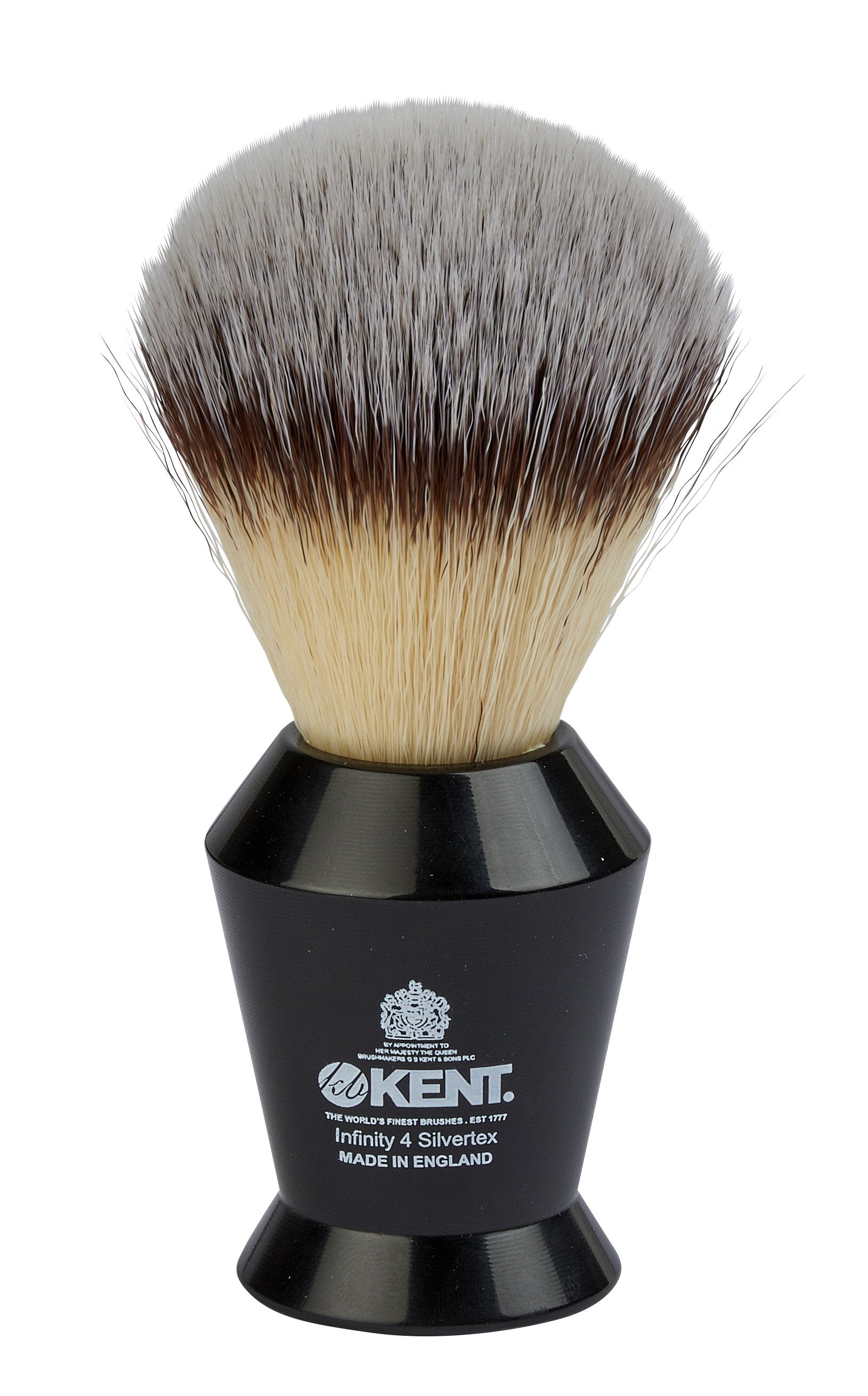 Kent Infinity Super Soft Silvertex Synthetic Brush, Black - BarberSupplies Canada