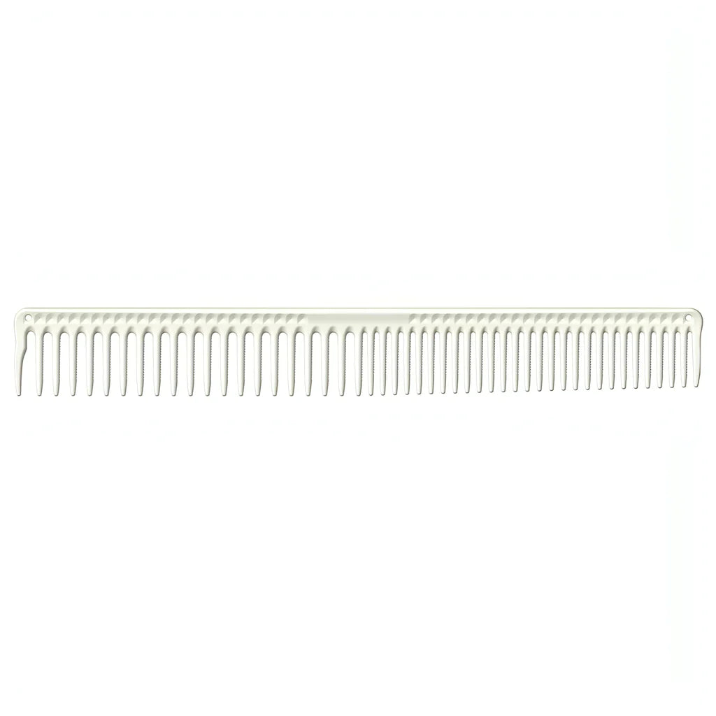 JRL Long Round Tooth Cutting Comb 9 in. (White) - BarberSupplies Canada