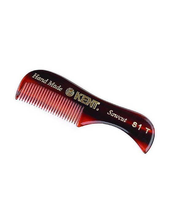 Kent K-81T Comb, Beard And Moustache Comb, Fine (73mm/2.8in) - BarberSupplies Canada