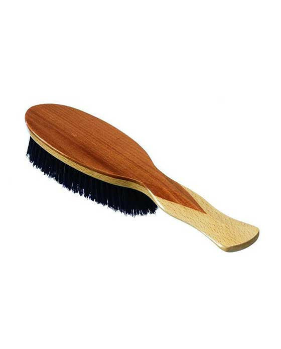 Kent K-CS1B Clothes Brush, Black Bristles, Cherrywood Veneer - BarberSupplies Canada