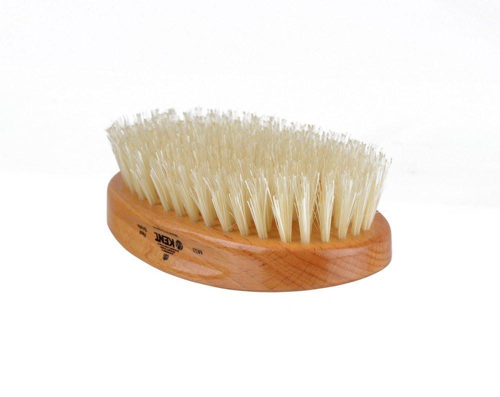 Kent Military Brush, Oval, Beechwood, Pure Black Bristle Hairbrush - BarberSupplies Canada