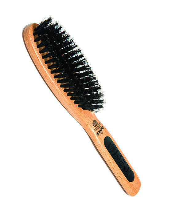 Kent Natural Shine Brush, Oval Head, Pure Bristle - BarberSupplies Canada