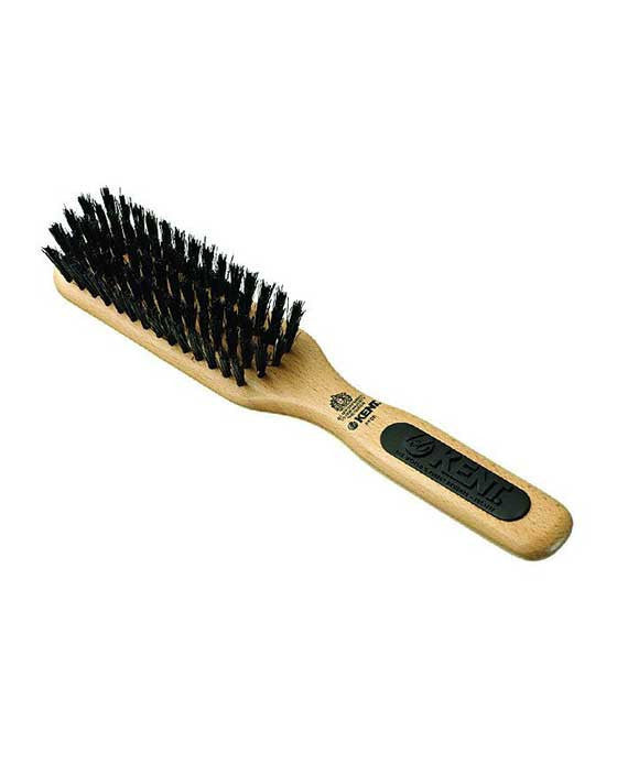 Kent Natural Shine Brush, Narrow Head, Pure Bristle - BarberSupplies Canada