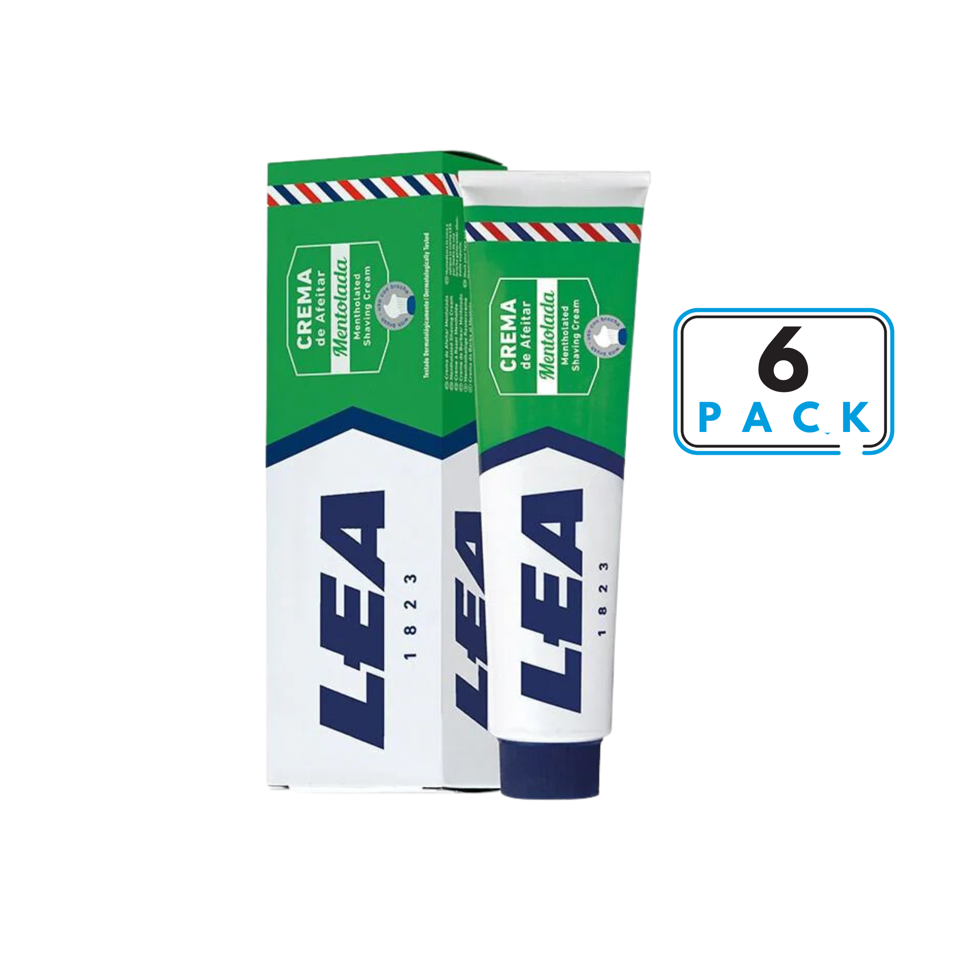 Lea Mentholated Lather Shaving Cream (150gm) Pack of 6 - BarberSupplies Canada