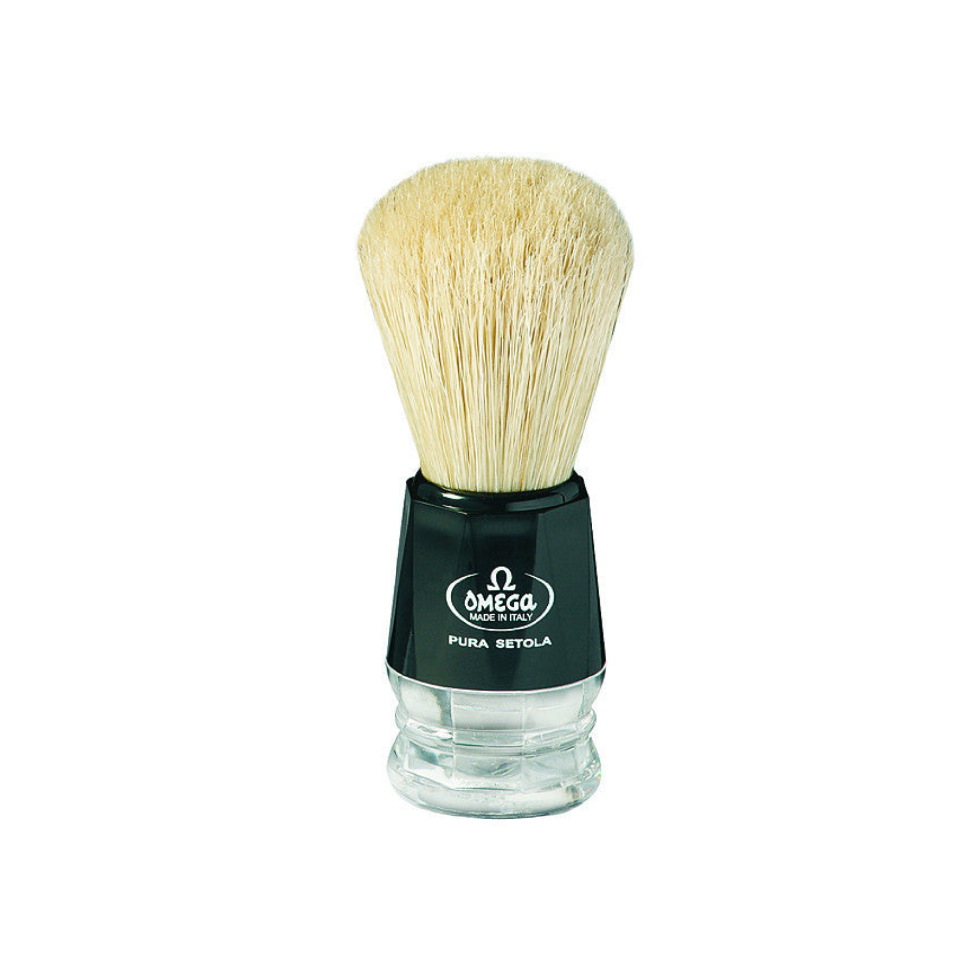 Omega Boar Bristle shaving brush with Plastic handle - BarberSupplies Canada
