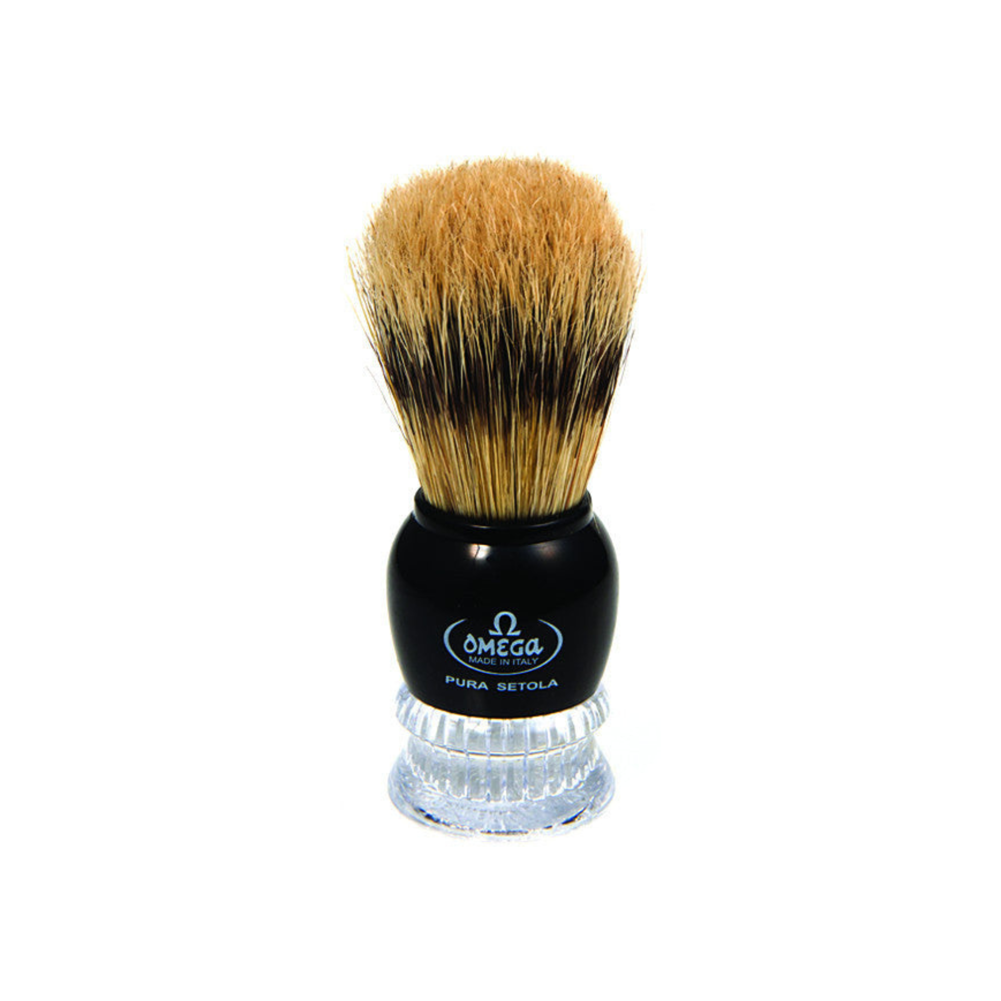 Omega Boar Bristle Shaving Brush With Chromed ABS Handle - BarberSupplies Canada