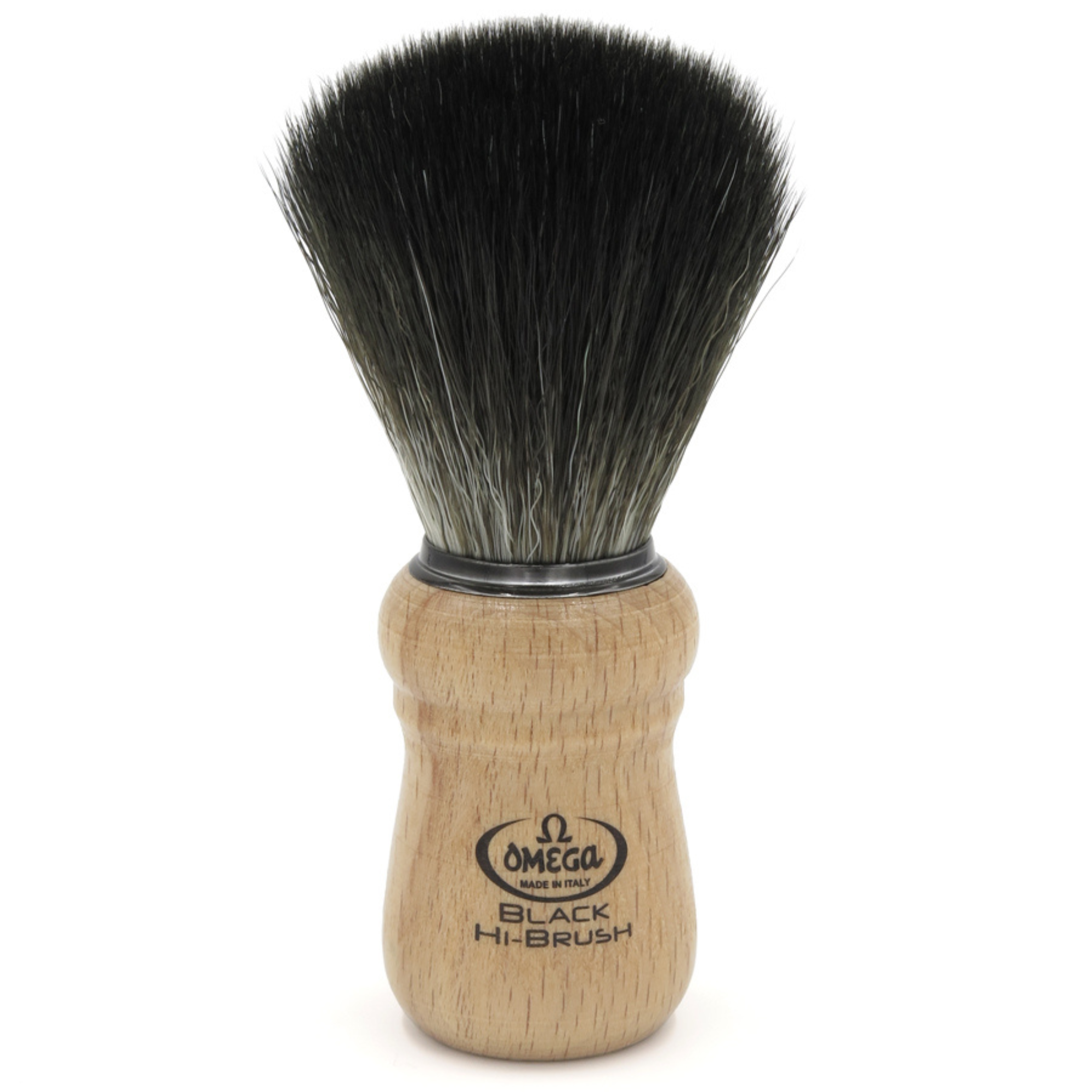 OMG-96228 – 0196228 Omega BLACK Hi-Brush fiber shaving brush - BarberSupplies Canada