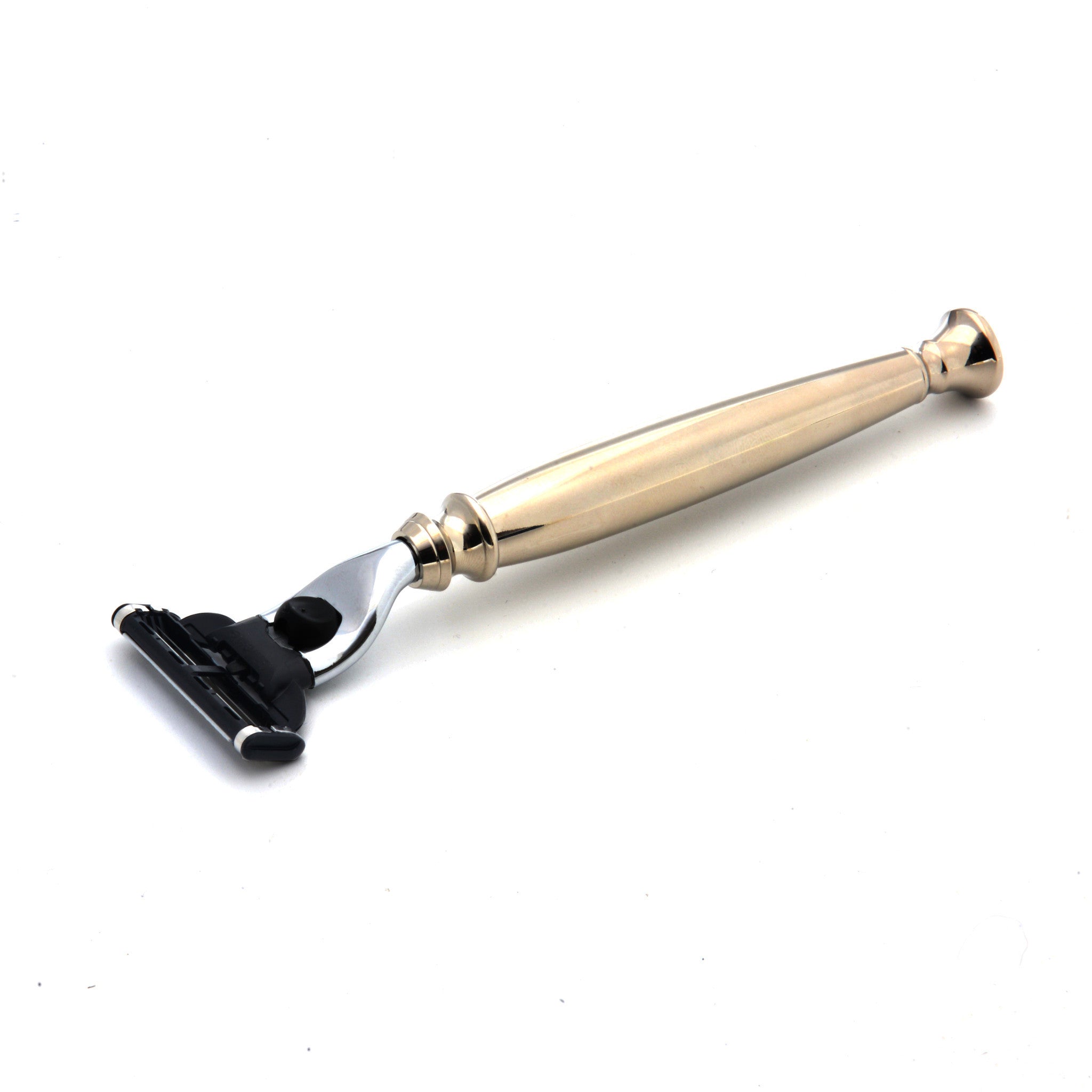 PureBadger Collection Shaving Razor Chrome Handle - Mach3 Head - BarberSupplies Canada
