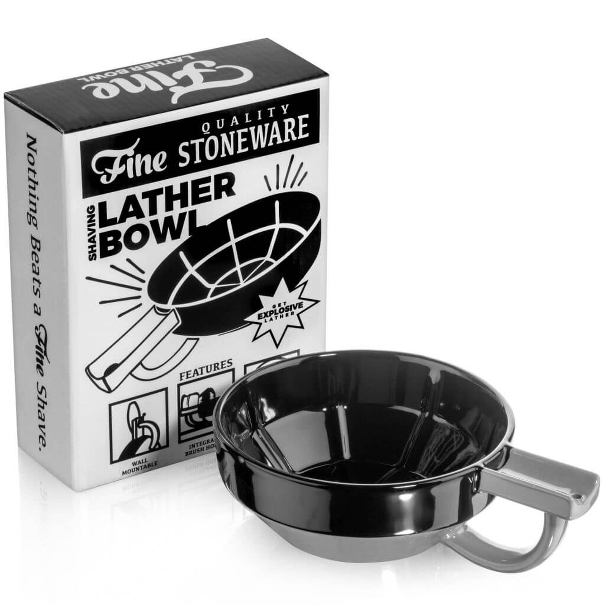 Fine Accoutrements Lather Bowl - Black/Gray - BarberSupplies Canada