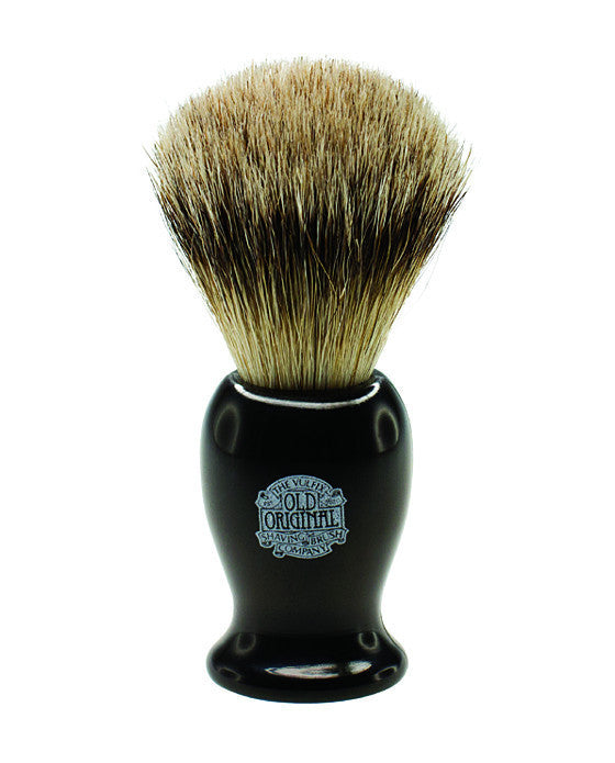 Progress Vulfix Super Badger Shaving Brush, Medium Black Handle - BarberSupplies Canada