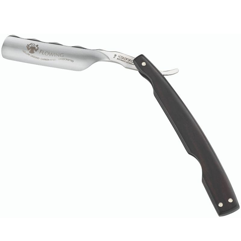 Dovo Flowing Straight Razor, Ebony Handle, 6/8 in. - BarberSupplies Canada