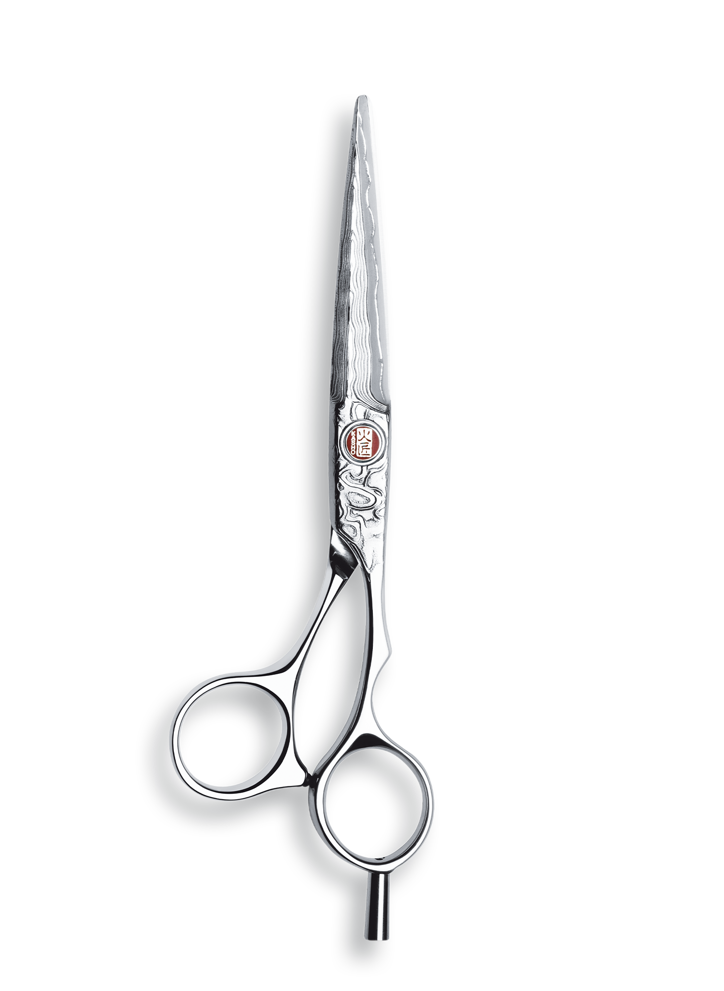 Kasho Japanese 5.5 in. Damascus Series Shear Offset Premium Stainless Offset Barbershop & Salon Cutting Scissors - BarberSupplies Canada