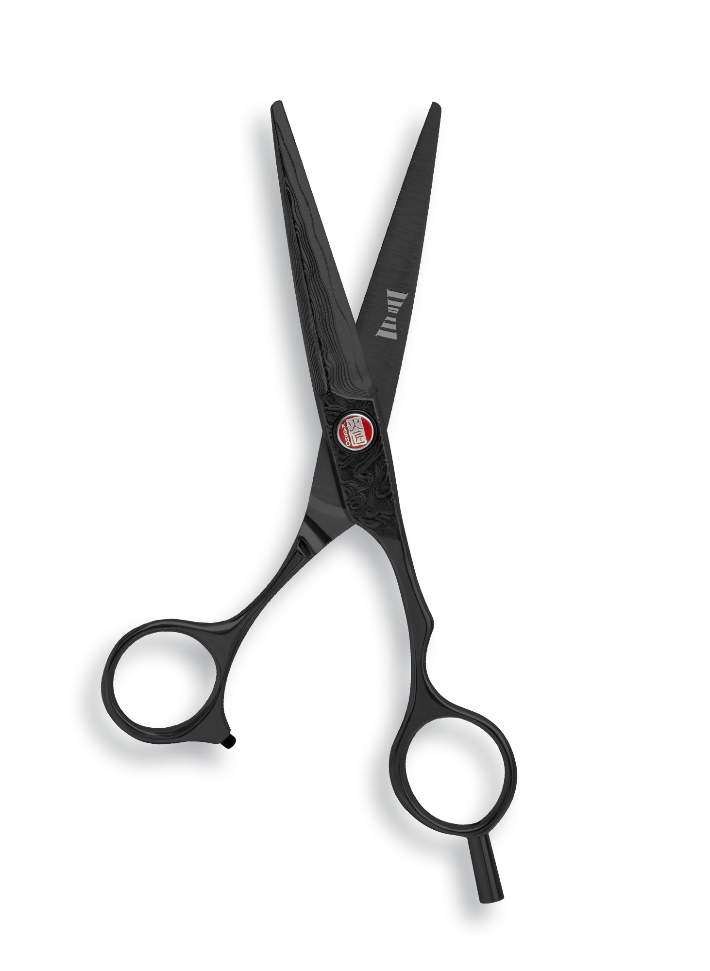 Kasho Japanese 6.0 in. Limited Edition Damascus Series Shear Premium DLC Model Stainless Offset Barbershop & Cutting Scissors - BarberSupplies Canada