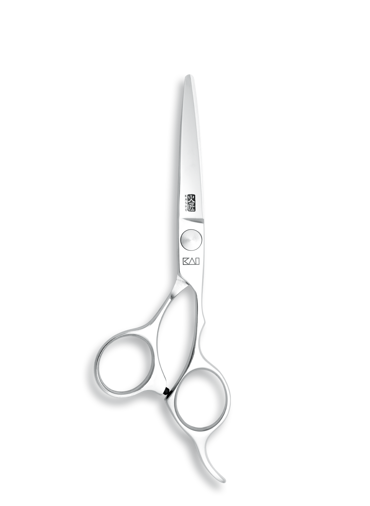 Kasho Japanese 5.5 in. Chrome Series Shear Premium Stainless Offset Barbershop & Salon Cutting Scissors - BarberSupplies Canada