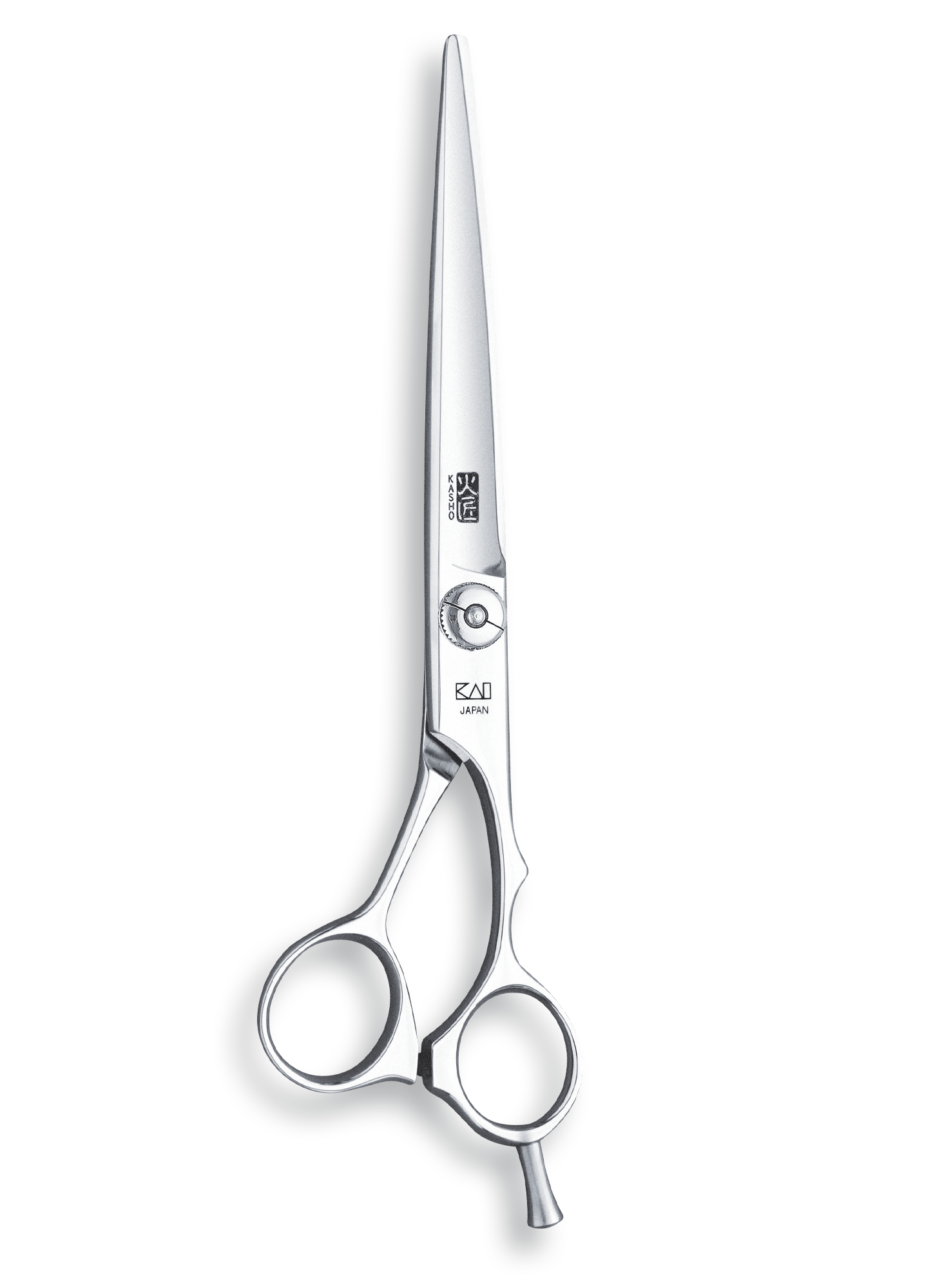 Kasho Japanese 7.0 in. Green Shear Premium Stainless Offset Barbershop & Salon Cutting Scissors - BarberSupplies Canada