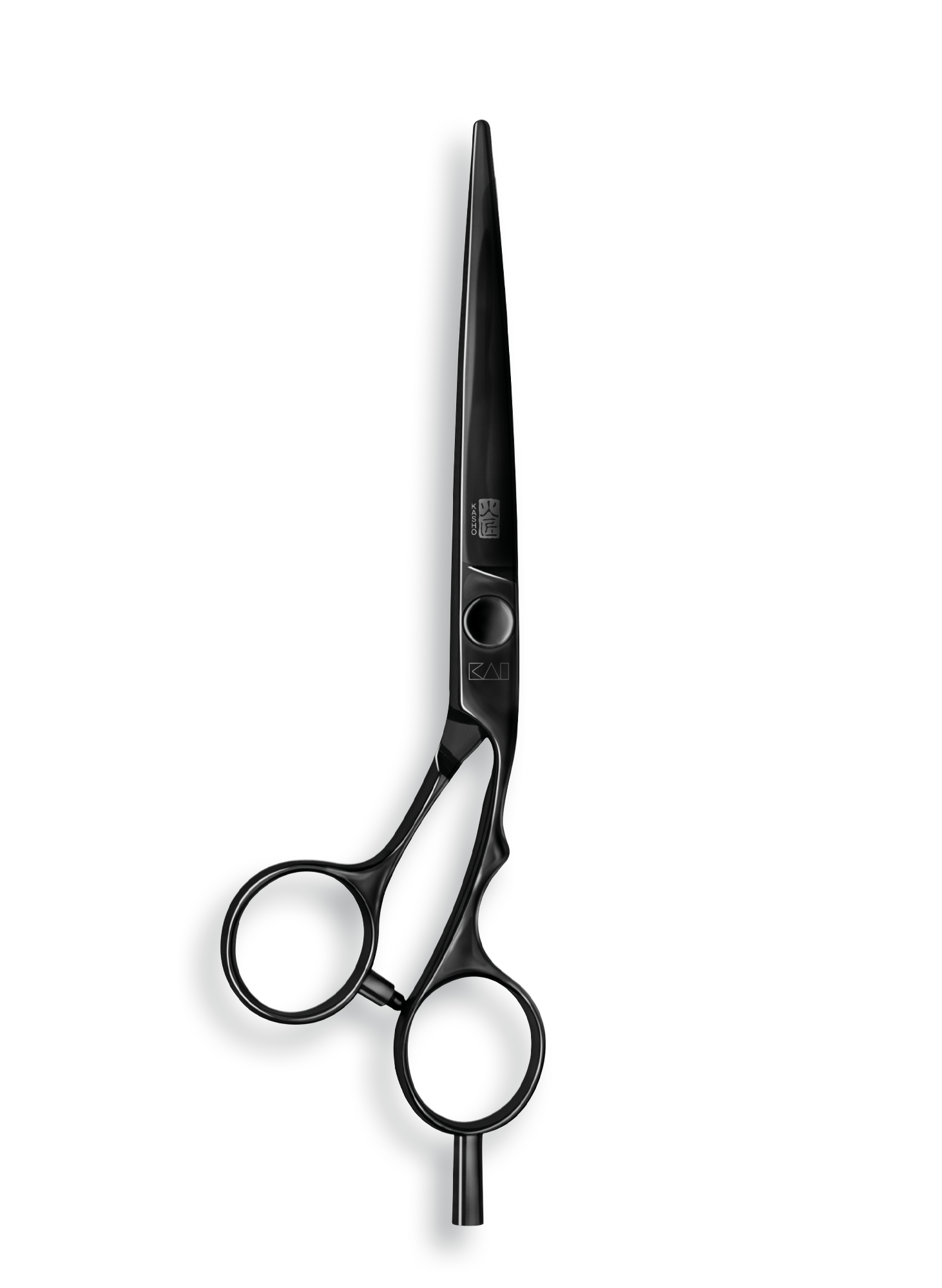 Kasho Japanese 6.0 in. Silver Series Shear Premium DLC Model Stainless Offset Barbershop & Salon Cutting Scissors - BarberSupplies Canada