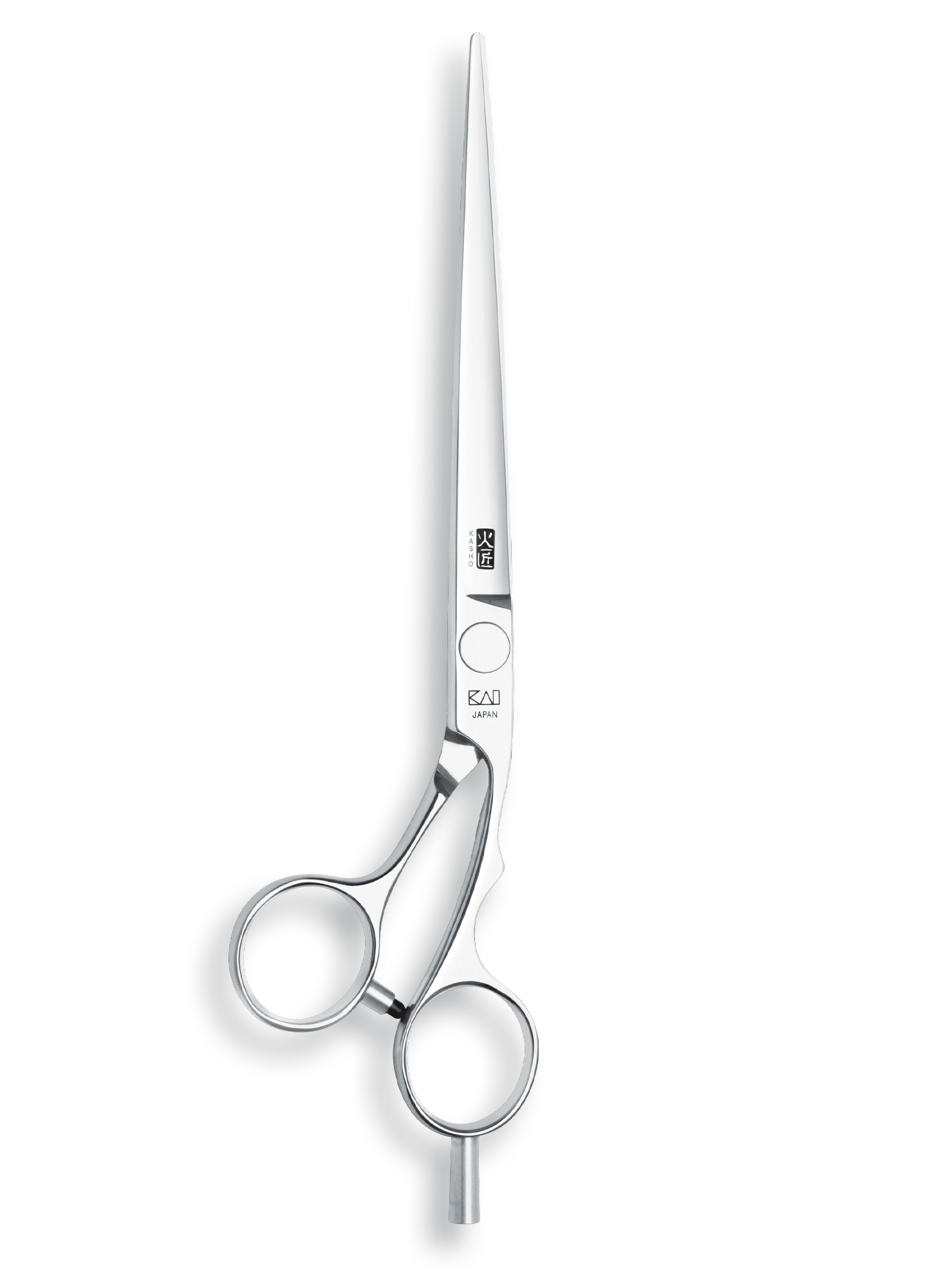 Kasho Japanese 7.0 in. Silver Series Shear Premium Stainless Offset Barbershop & Salon Cutting Scissors - BarberSupplies Canada