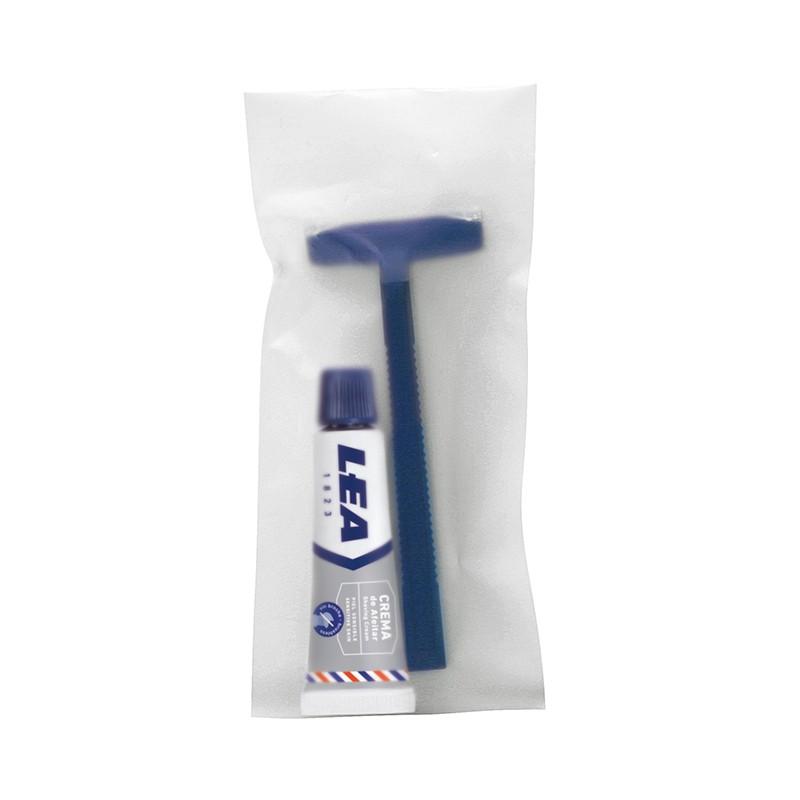 Lea Premium 2 - Shaving Kit (8Gr Shaving Cream + Premium 2 Pivoting Razor) Pack of 24 - BarberSupplies Canada