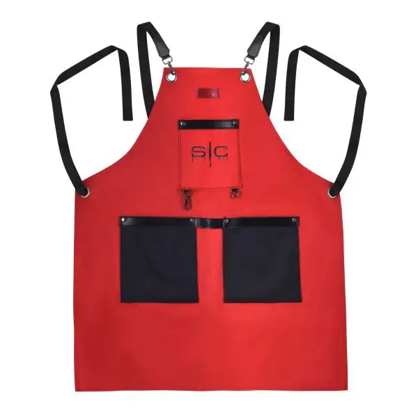 StyleCraft Red and Black Apron - BarberSupplies Canada