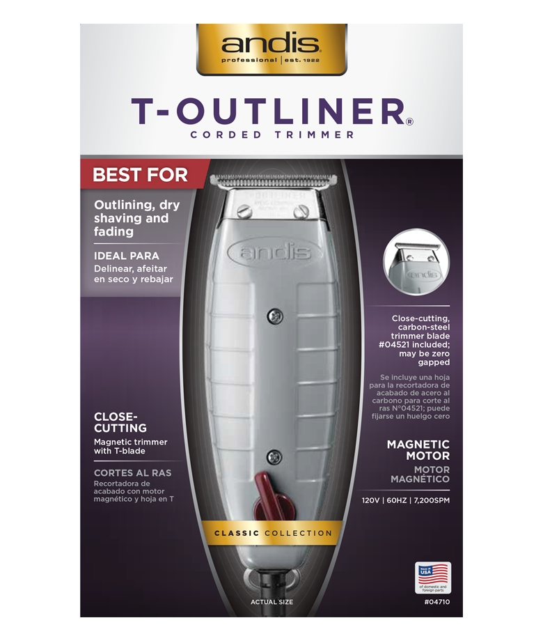 ANDIS T-Outliner Trimmer CORDED TRIMMER - BarberSupplies Canada
