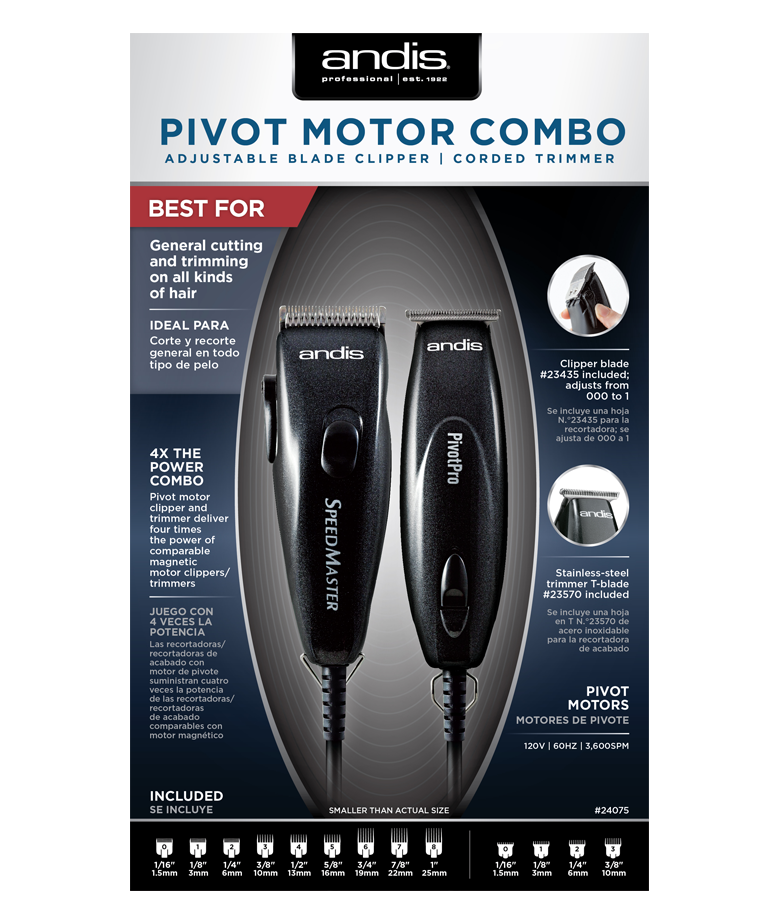 ANDIS Pivot Motor Combo (Black) - BarberSupplies Canada