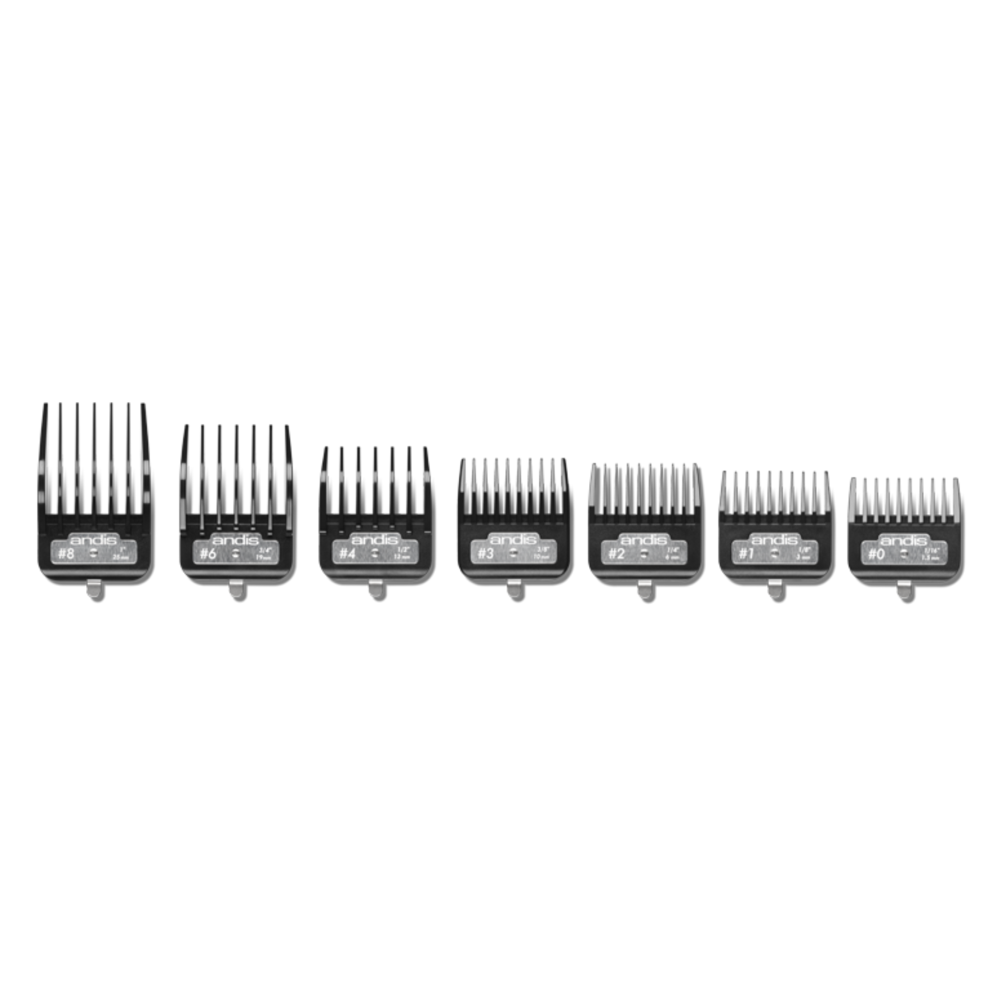 ANDIS BG Series Premium Metal Clip Comb Set, 7pcs. - BarberSupplies Canada
