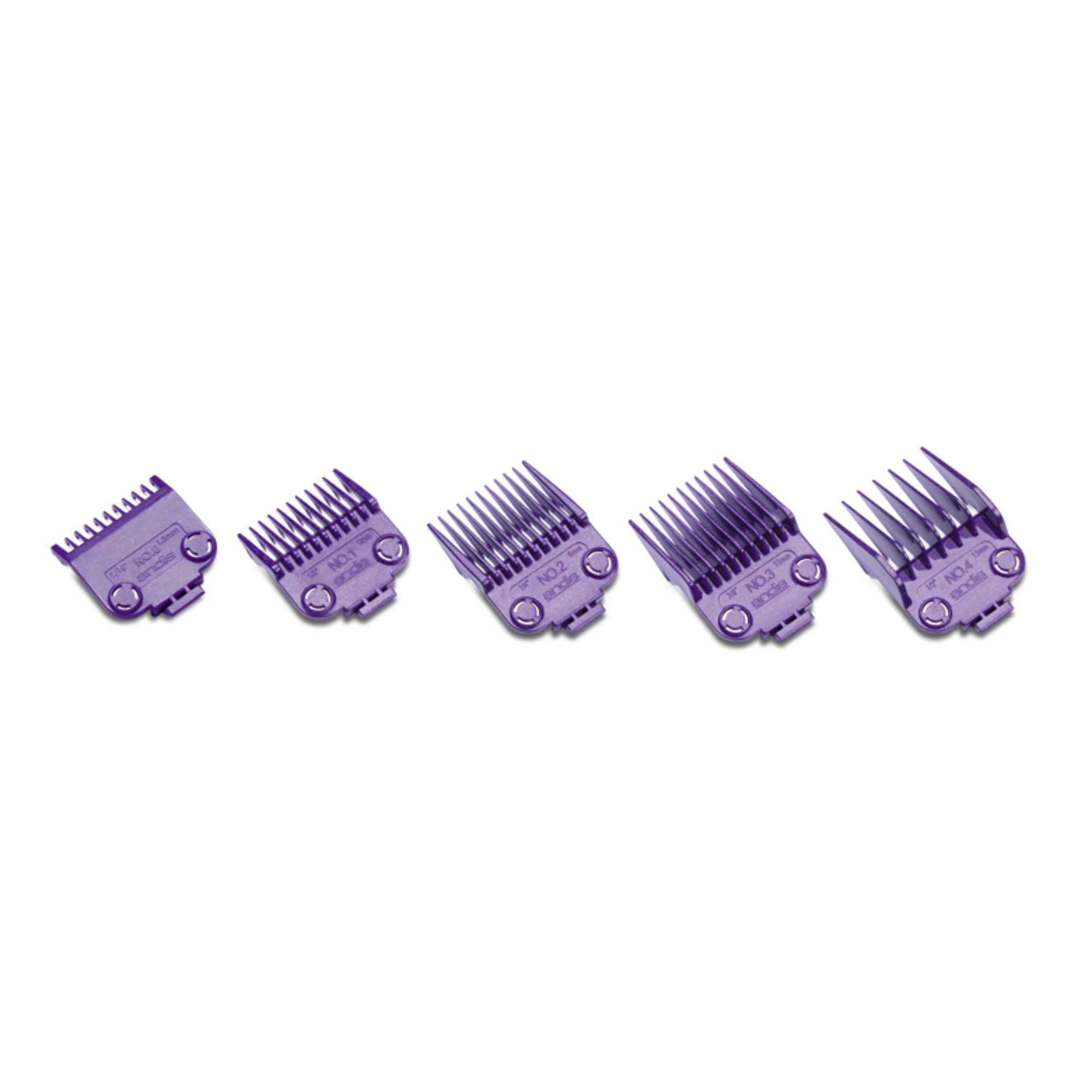 ANDIS Nano Silver 2-Magnet Attachment 5-Combs, Small, Sizes: 1/16 in., 1/8 in., 1/4 in., 3/8 in., 1/2 in. - BarberSupplies Canada