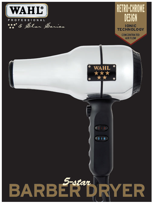WAHL-56962 5 STAR BARBER HAIR DRYER - PRO - BarberSupplies Canada