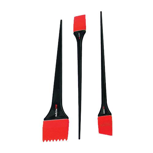 BabylissPro Silicone tint brushes, set of 3, each with different shape. - BarberSupplies Canada
