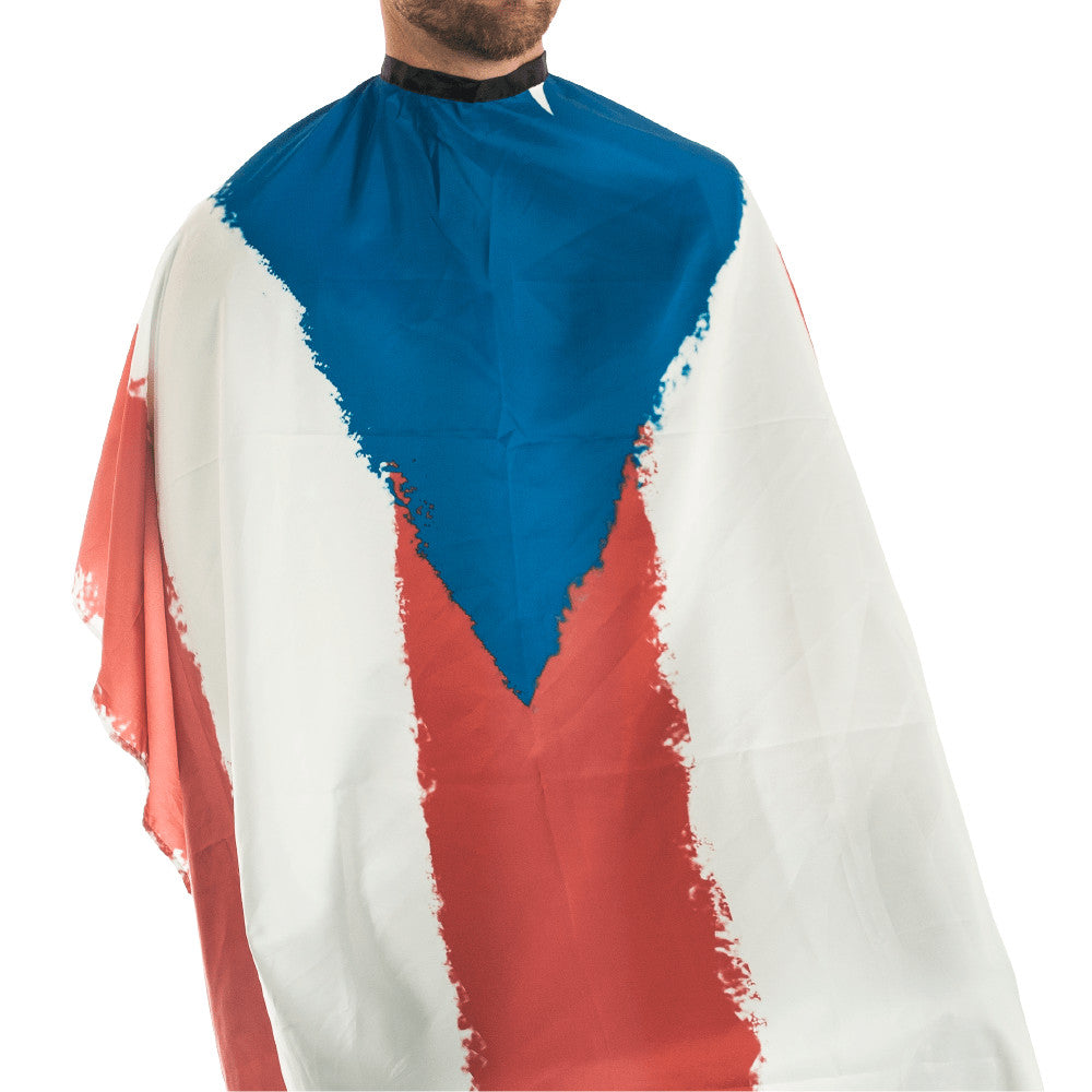 Campbell's Puerto Rico Flag Cape - BarberSupplies Canada