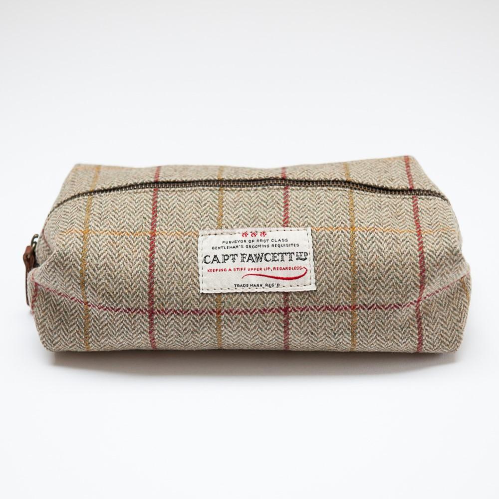 Captain Fawcett's Tweed Wash Bag - BarberSupplies Canada