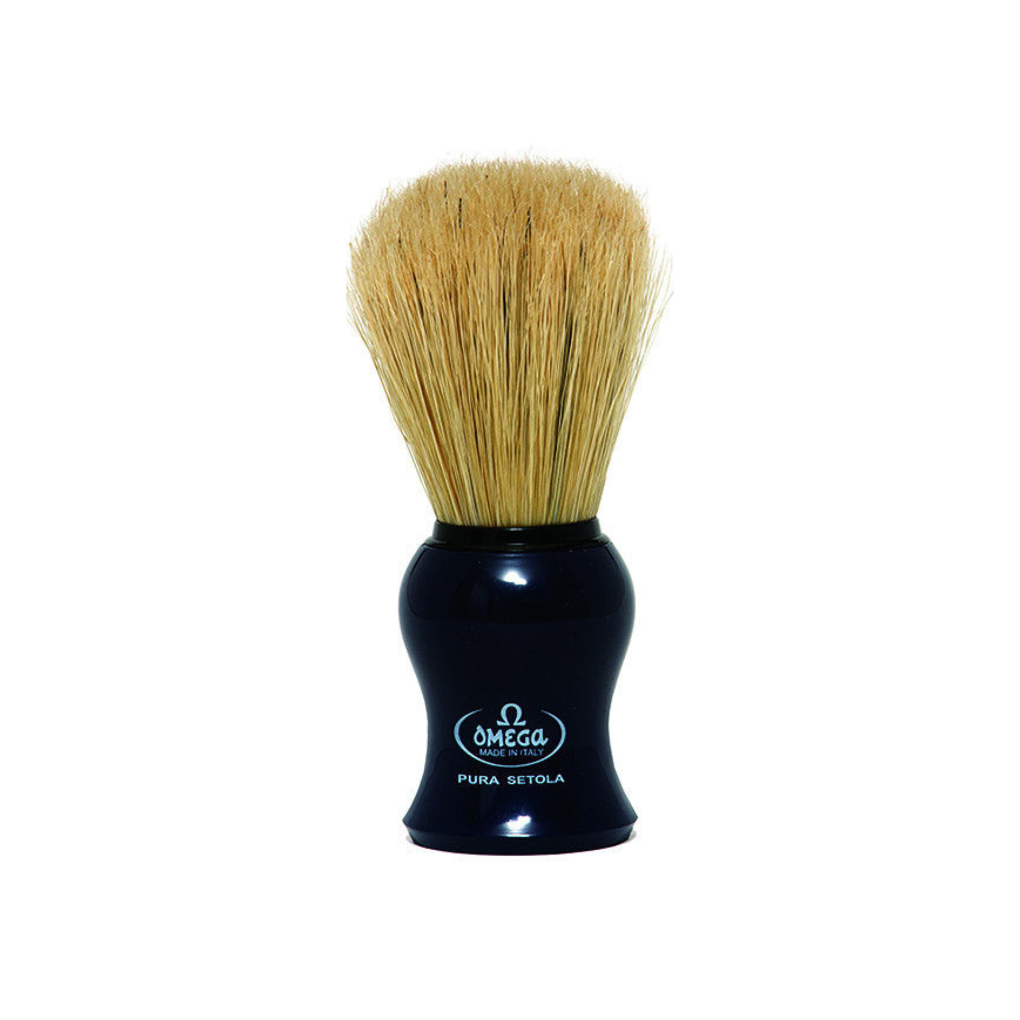 Omega 100% Pure Boar Bristle Shaving Brush, Black - BarberSupplies Canada