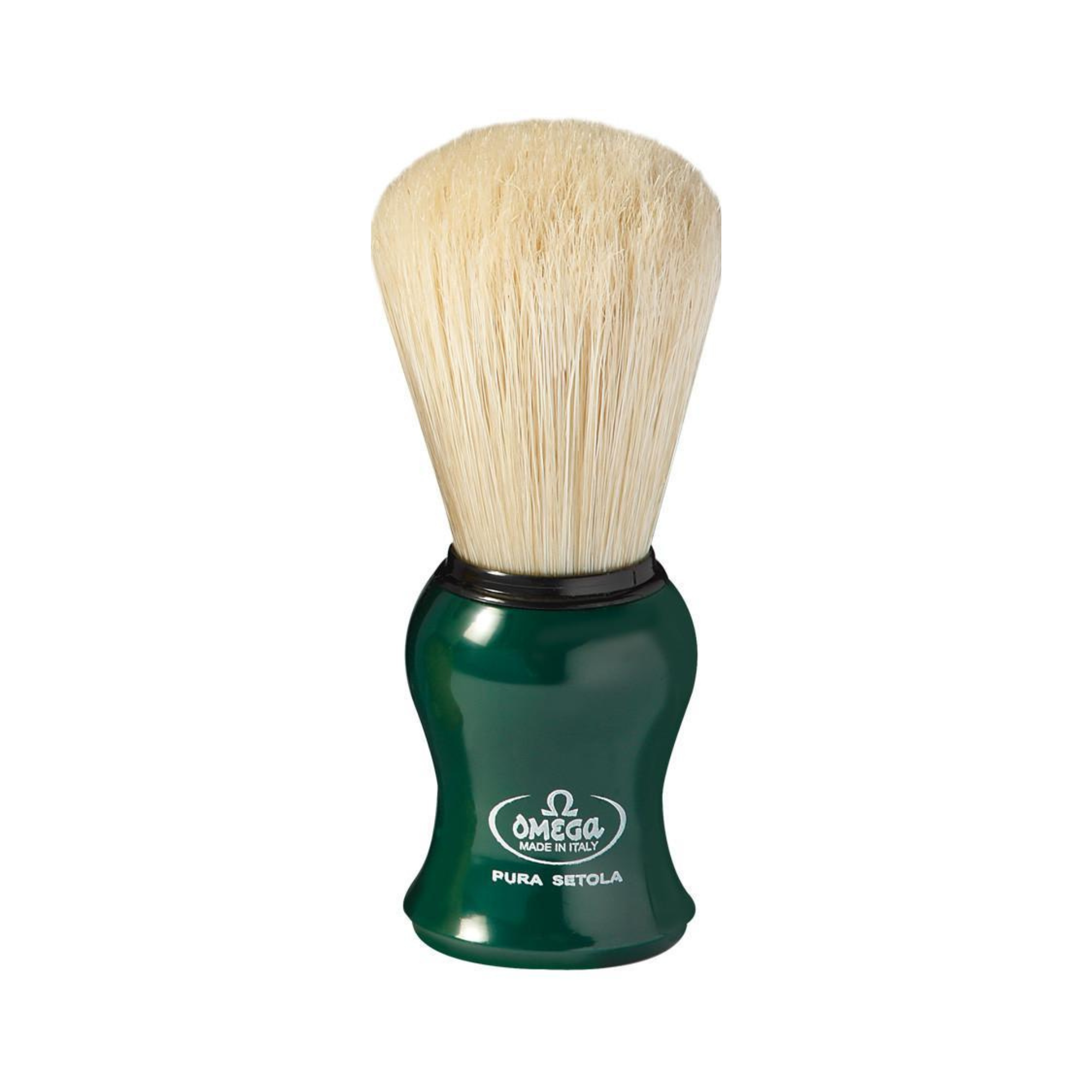 Omega Boar Bristle Shaving Brush, Green - BarberSupplies Canada